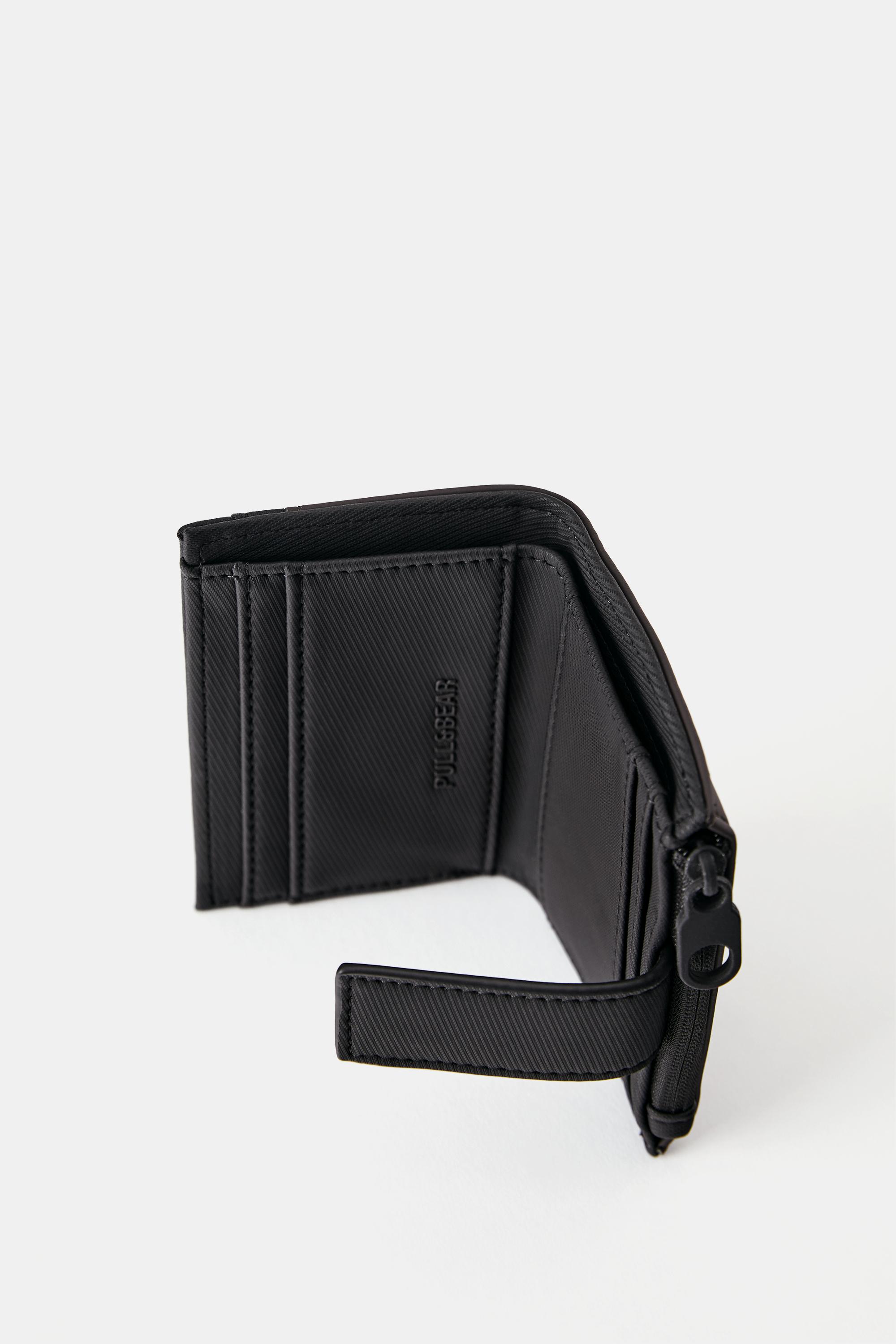 Rubberised wallet — Brown