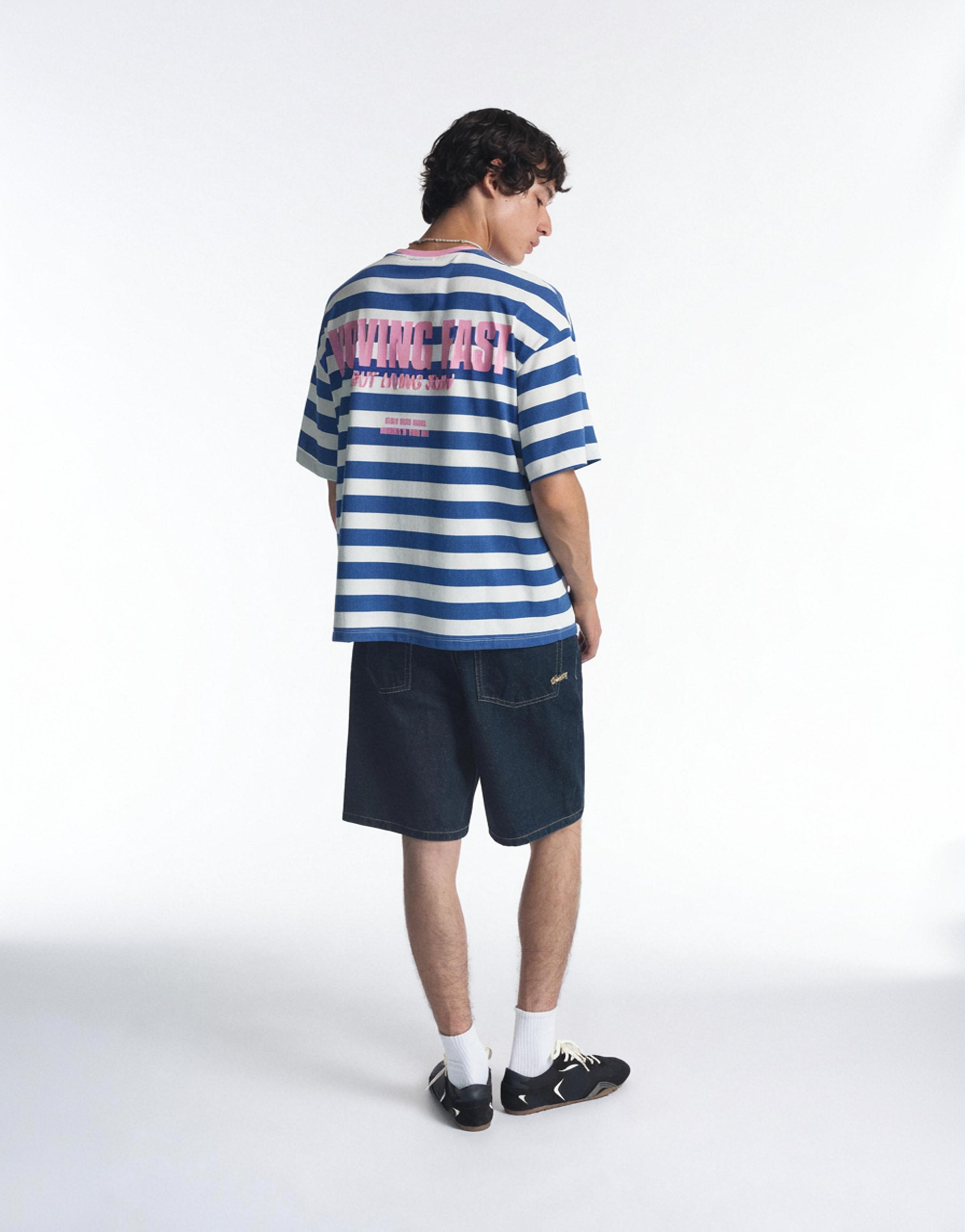 STWD striped T-shirt — Navy