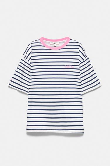 Oversize striped T-shirt — Navy 6