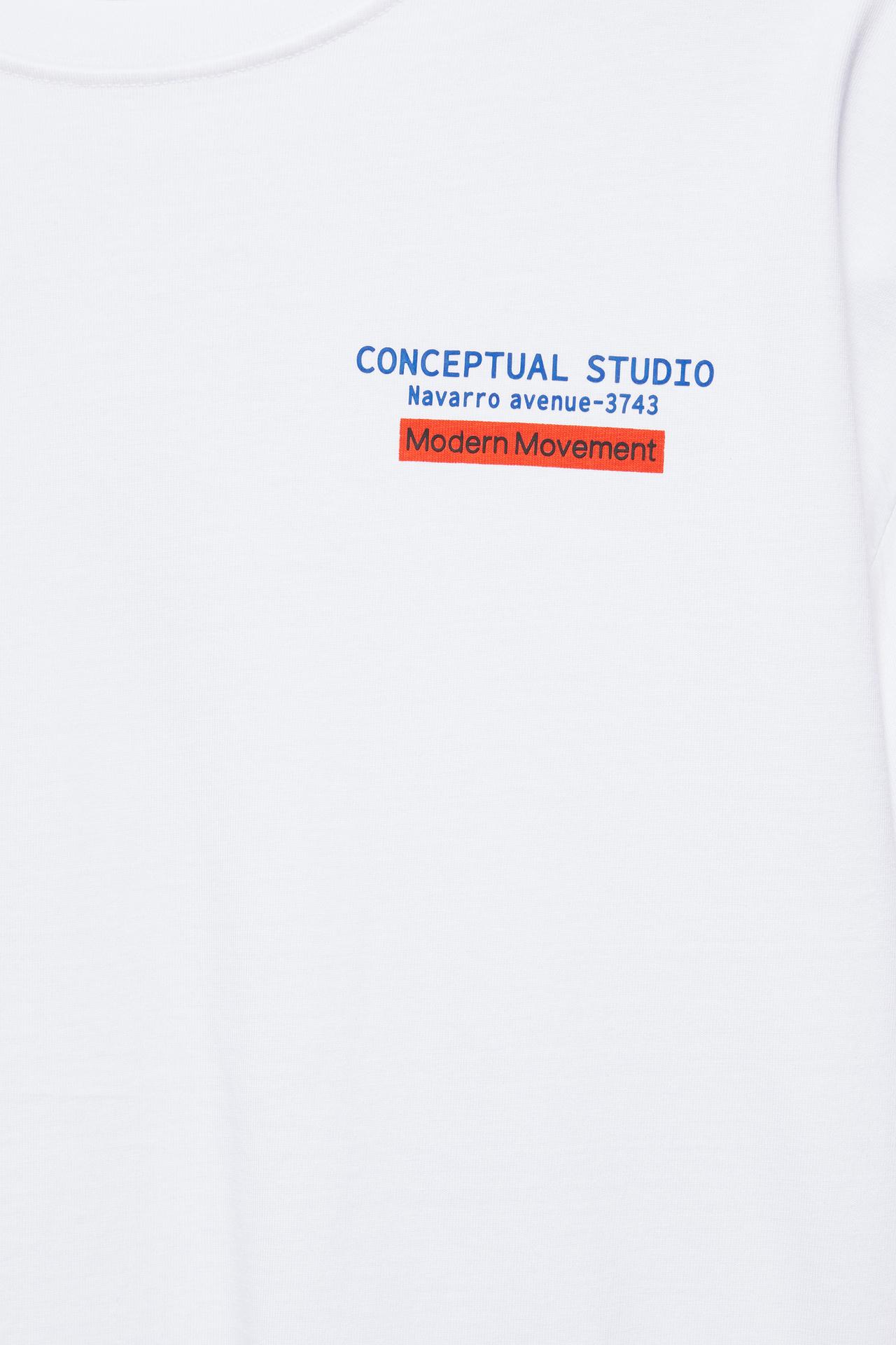 Conceptual Studio relaxed graphic T-shirt — White