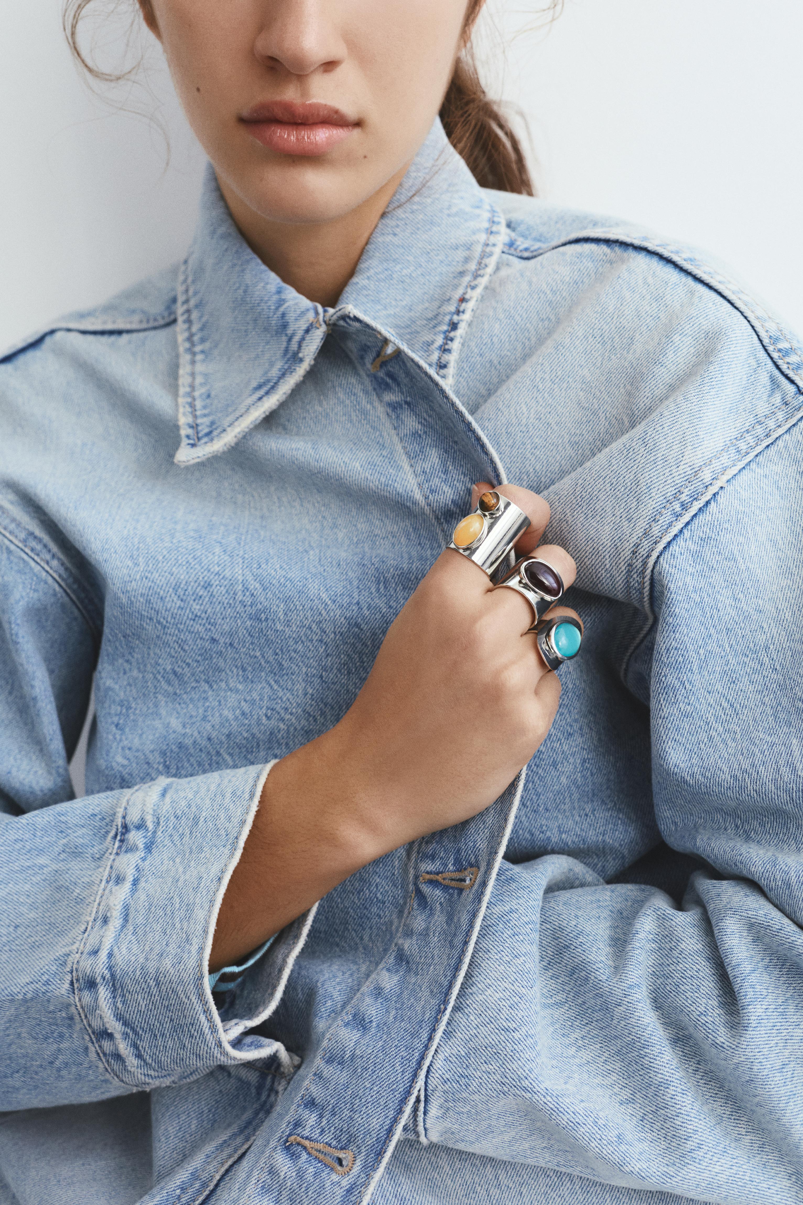 3’lü taşlı yüzük paketi - Görsel 9