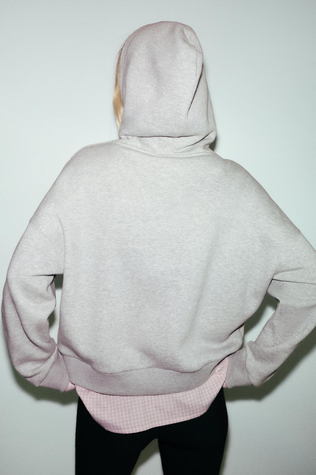 Combined hoodie — Grey marl