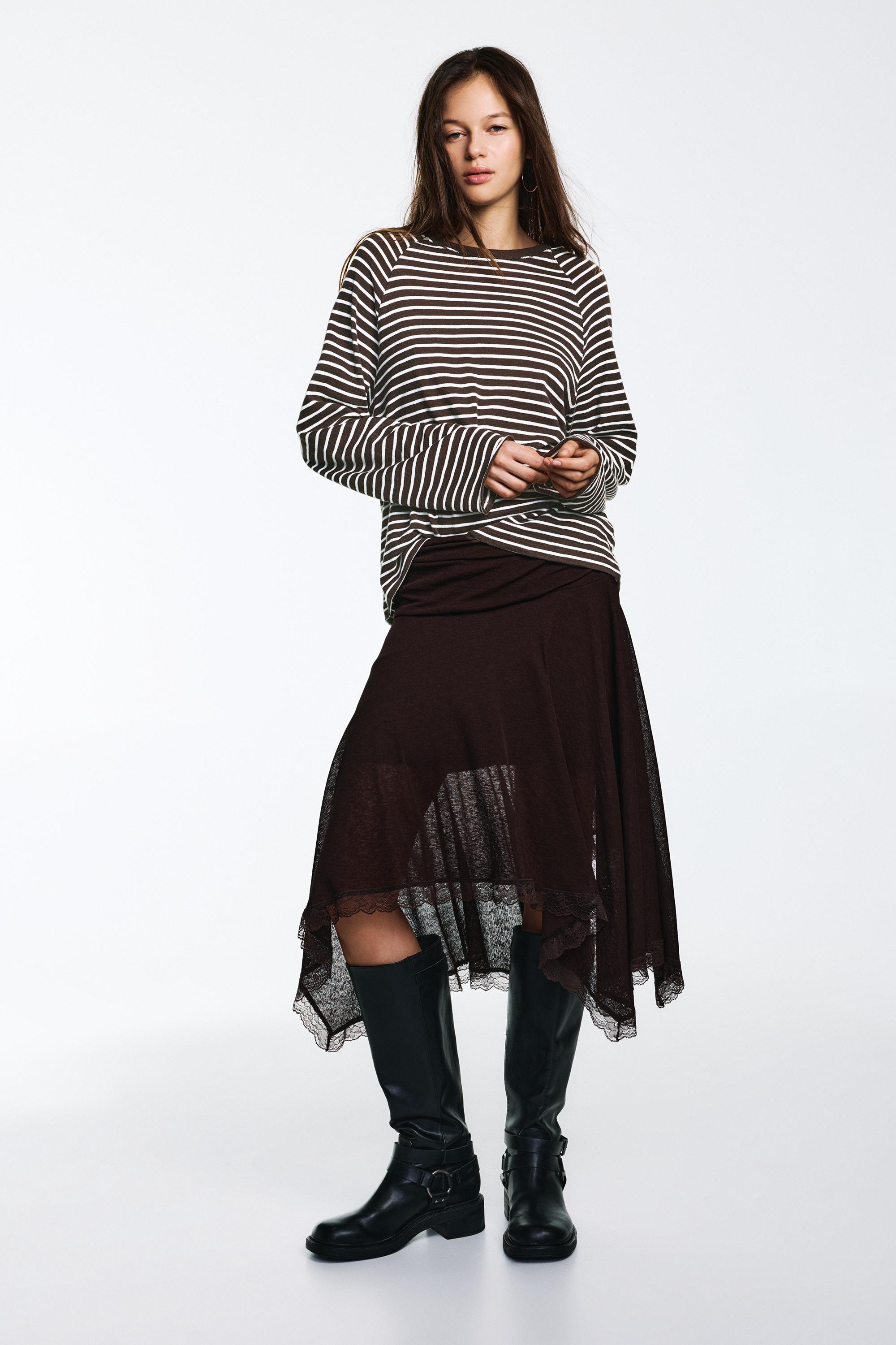 Uzun kollu reglan kesim t-shirt - Görsel 37