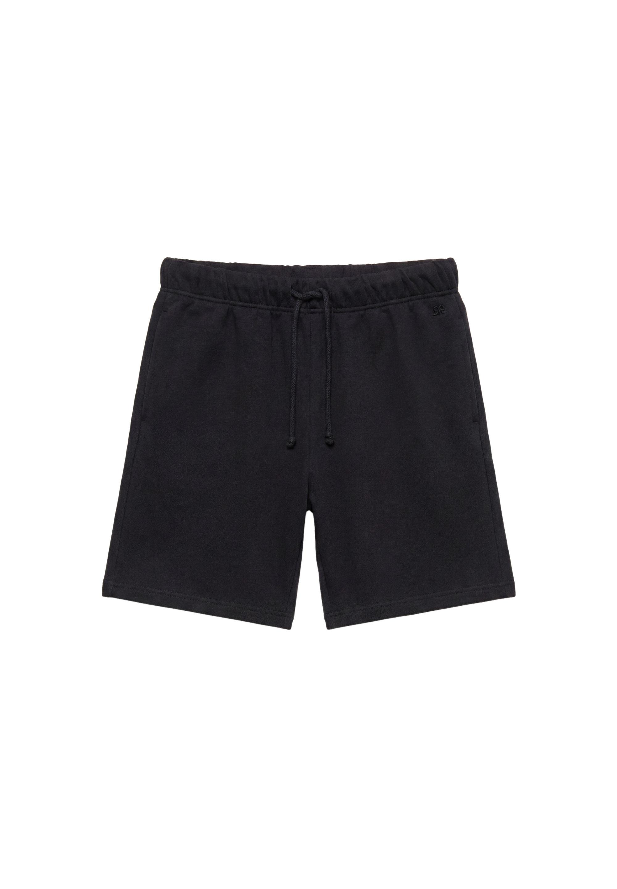 Bermuda shorts with elasticated waistband — Black