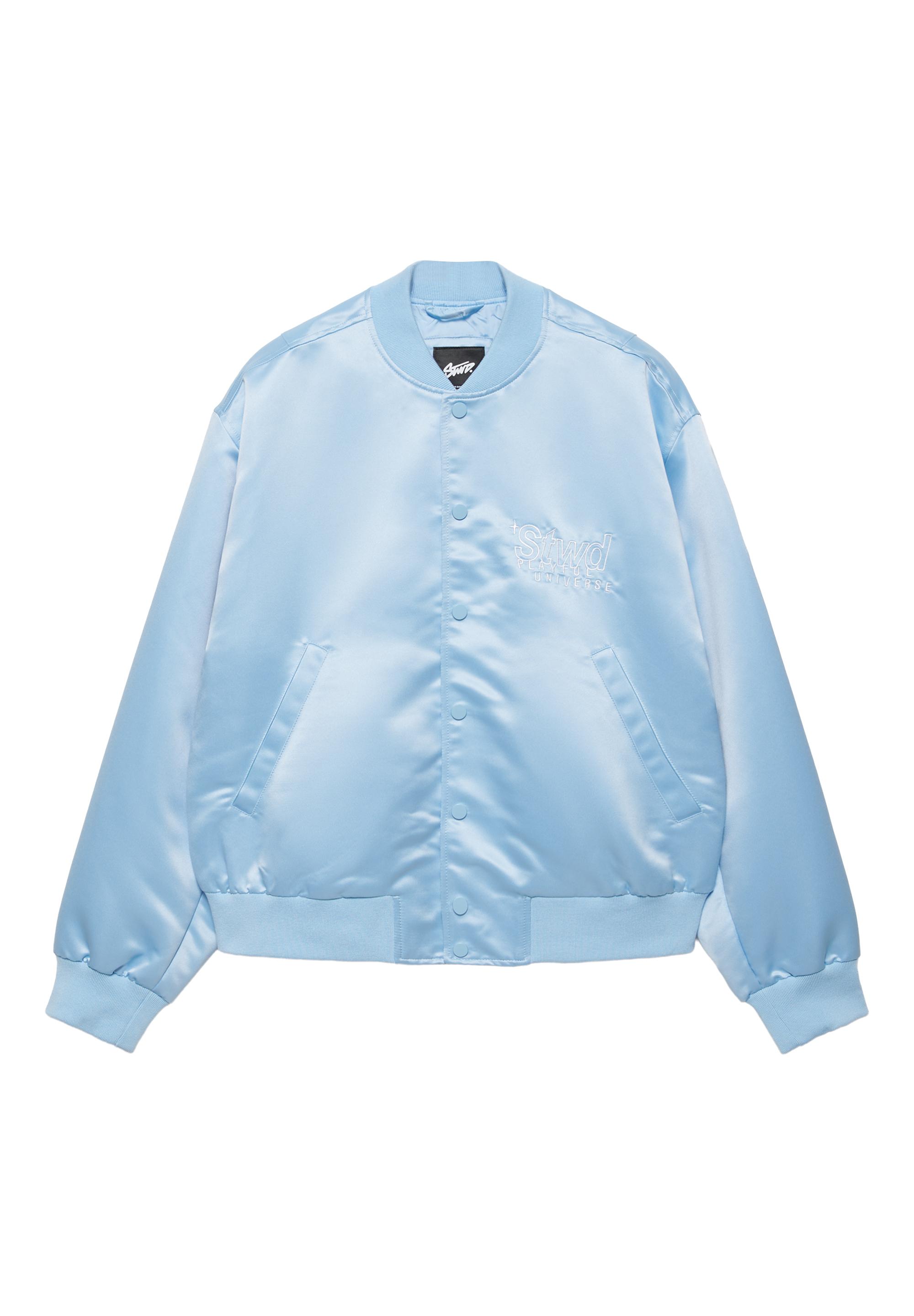 Satin bomber jacket — Pastel blue