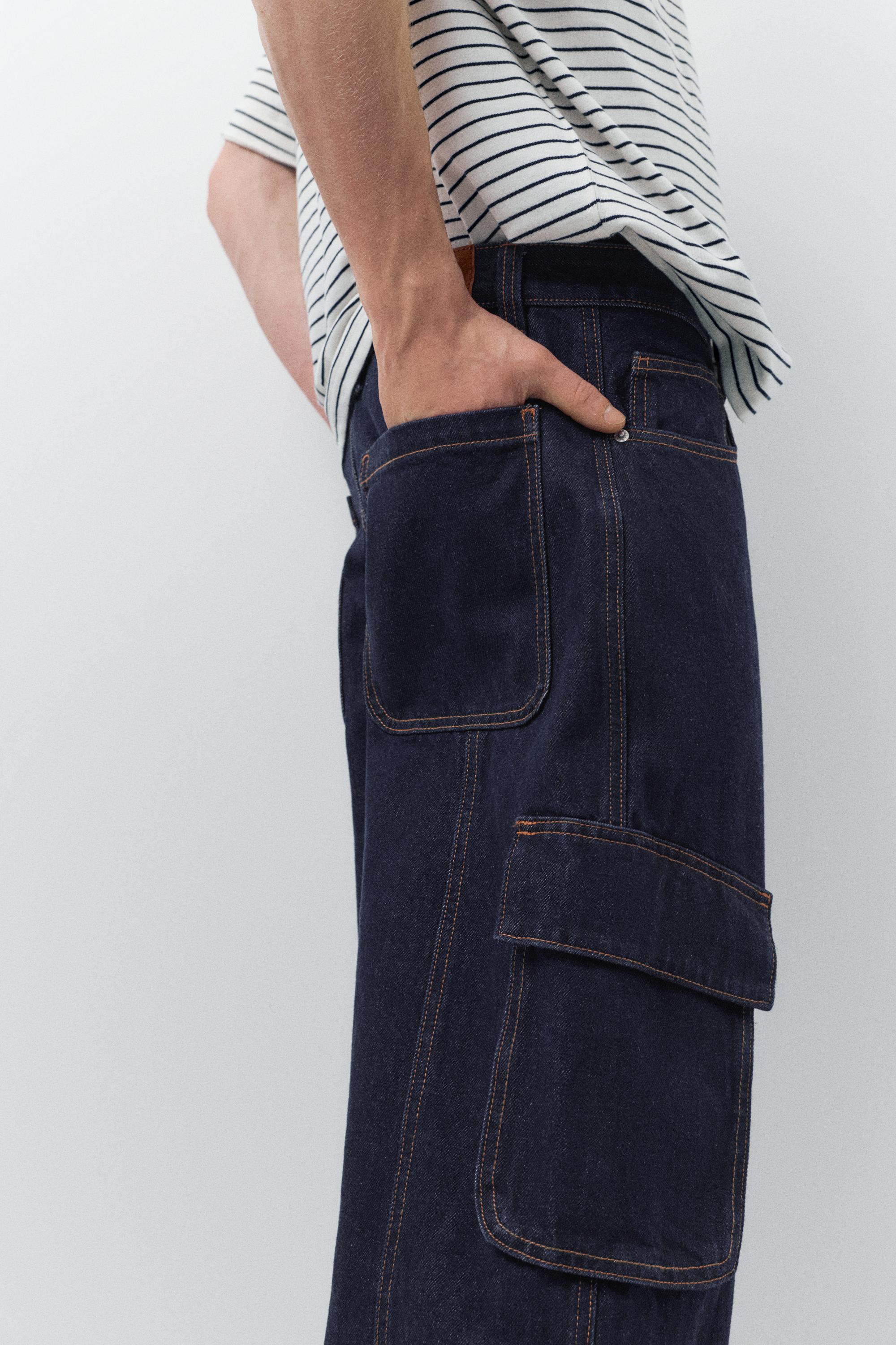 Baggy cargo jeans — Navy