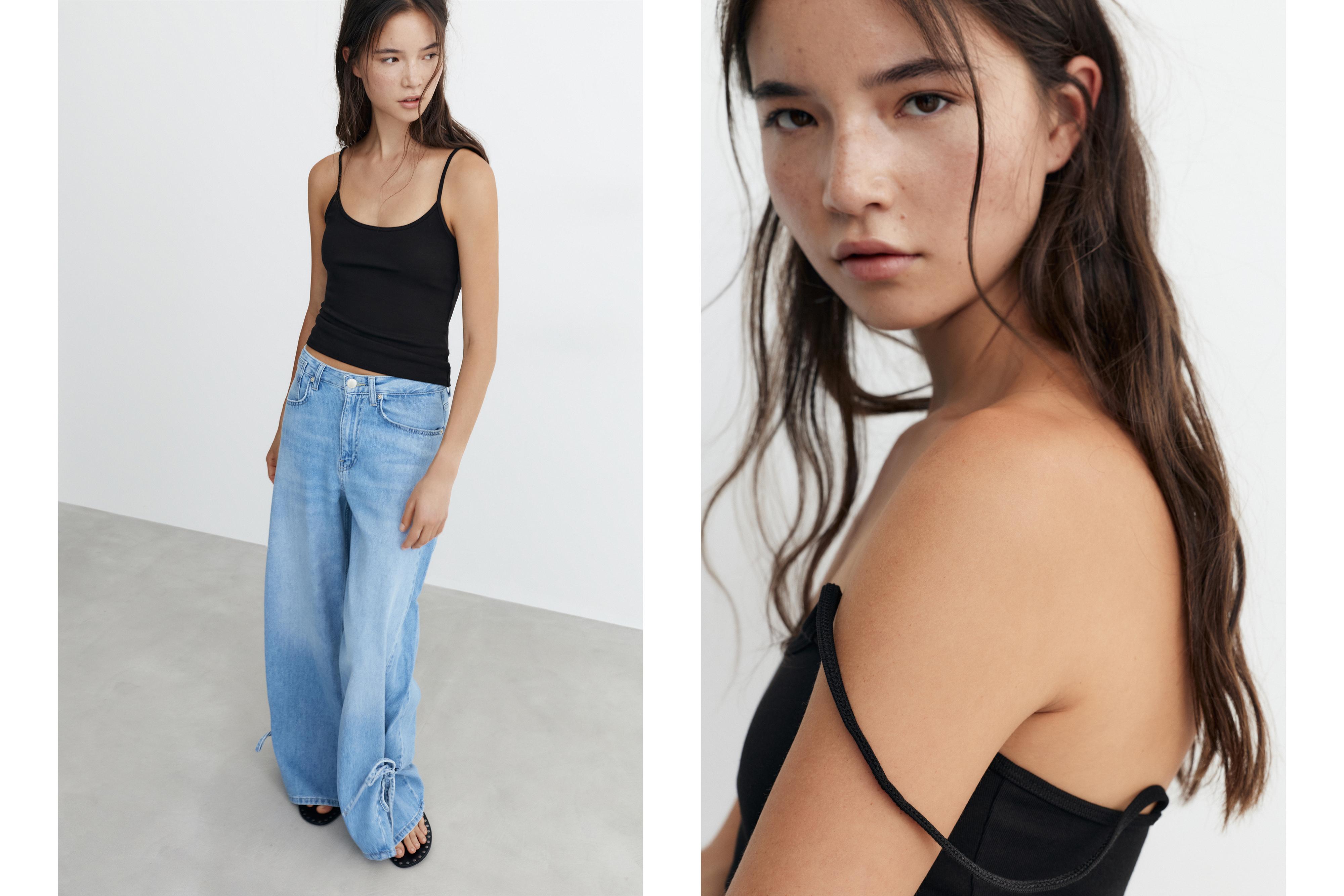 Thin strap top — Black