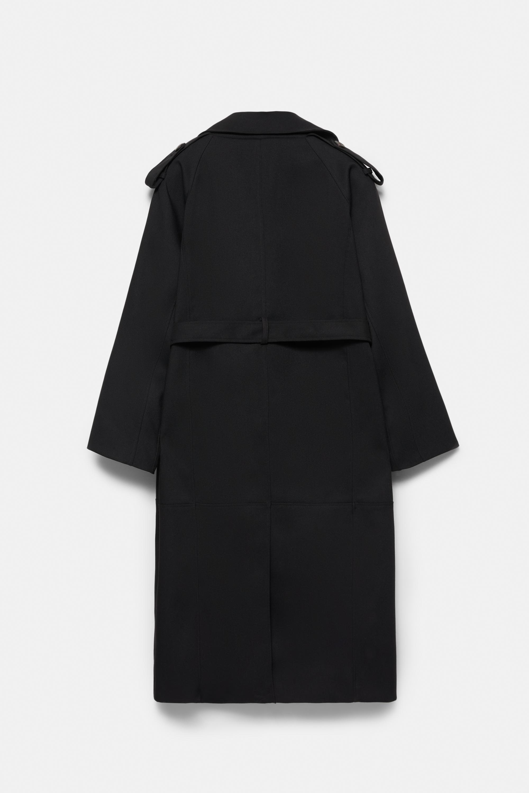 Long trench coat — Black