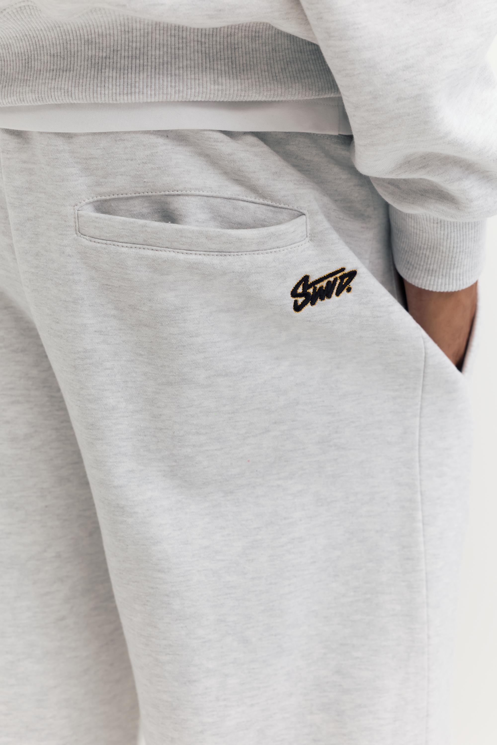 STWD baggy joggers — Pale marl