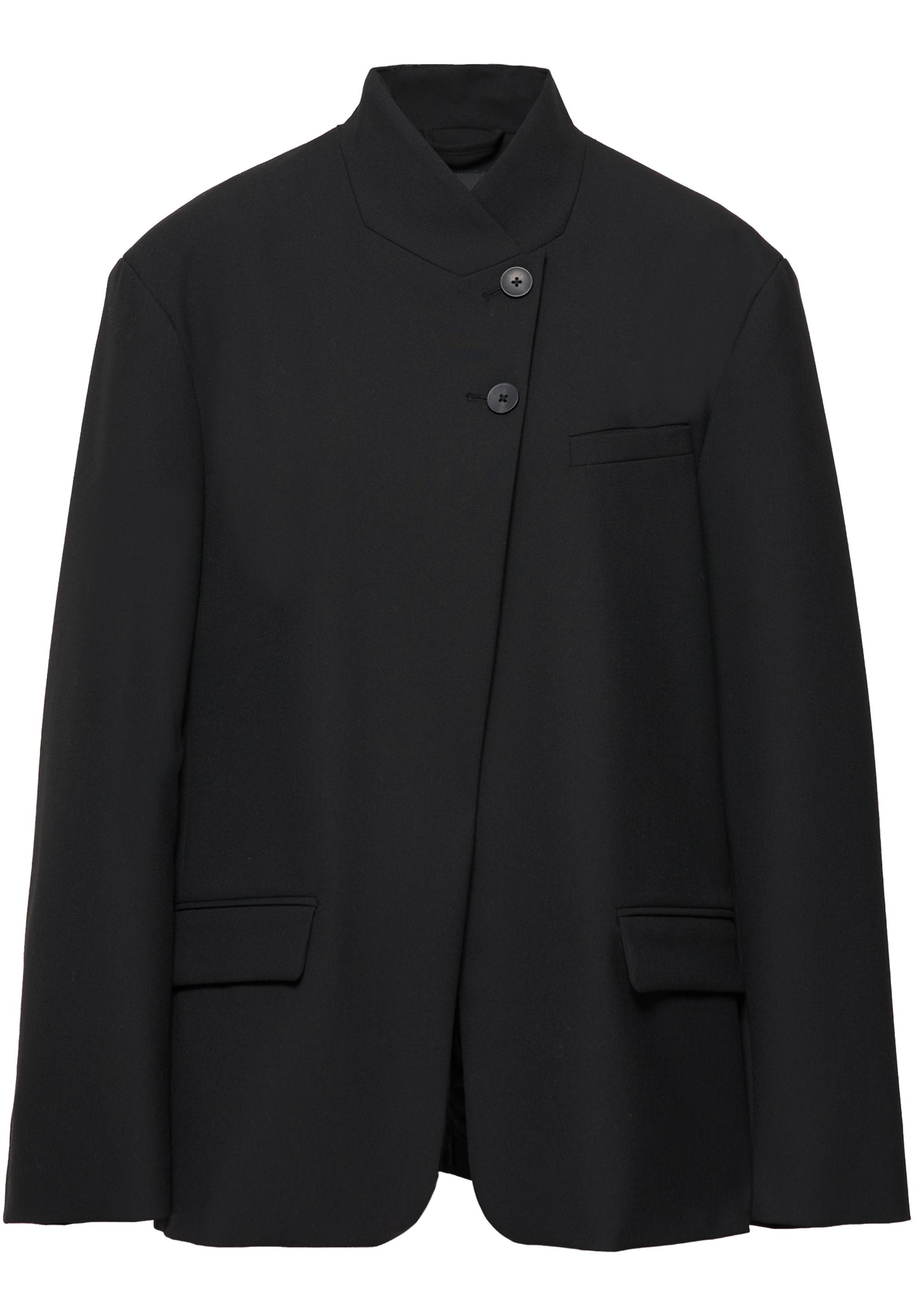 Black double-breasted blazer — Black