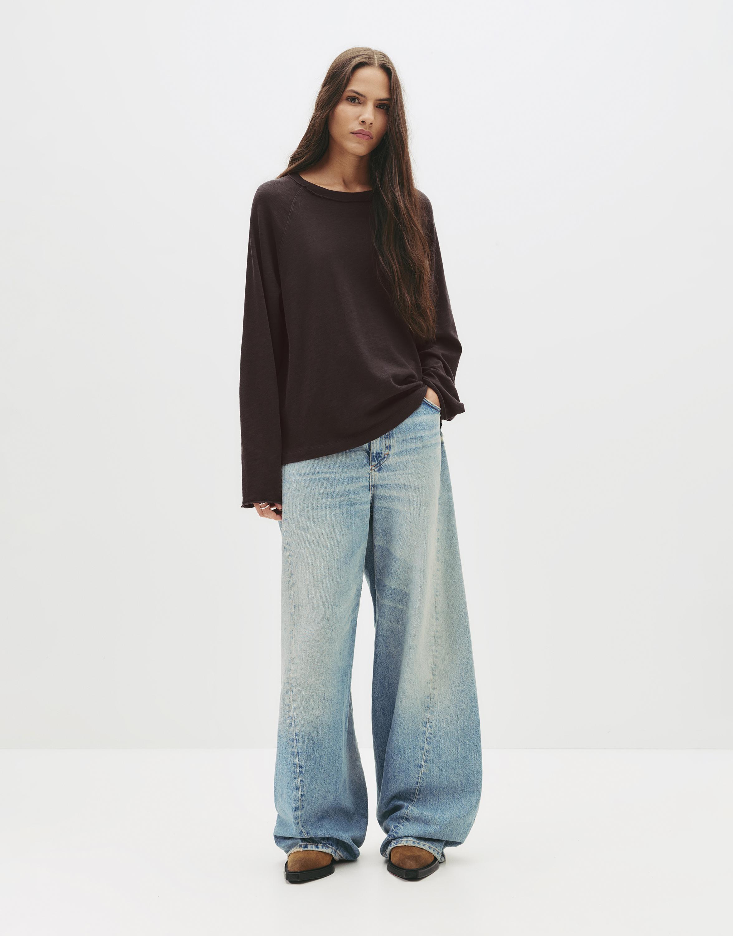 Uzun kollu reglan kesim t-shirt - Görsel 102