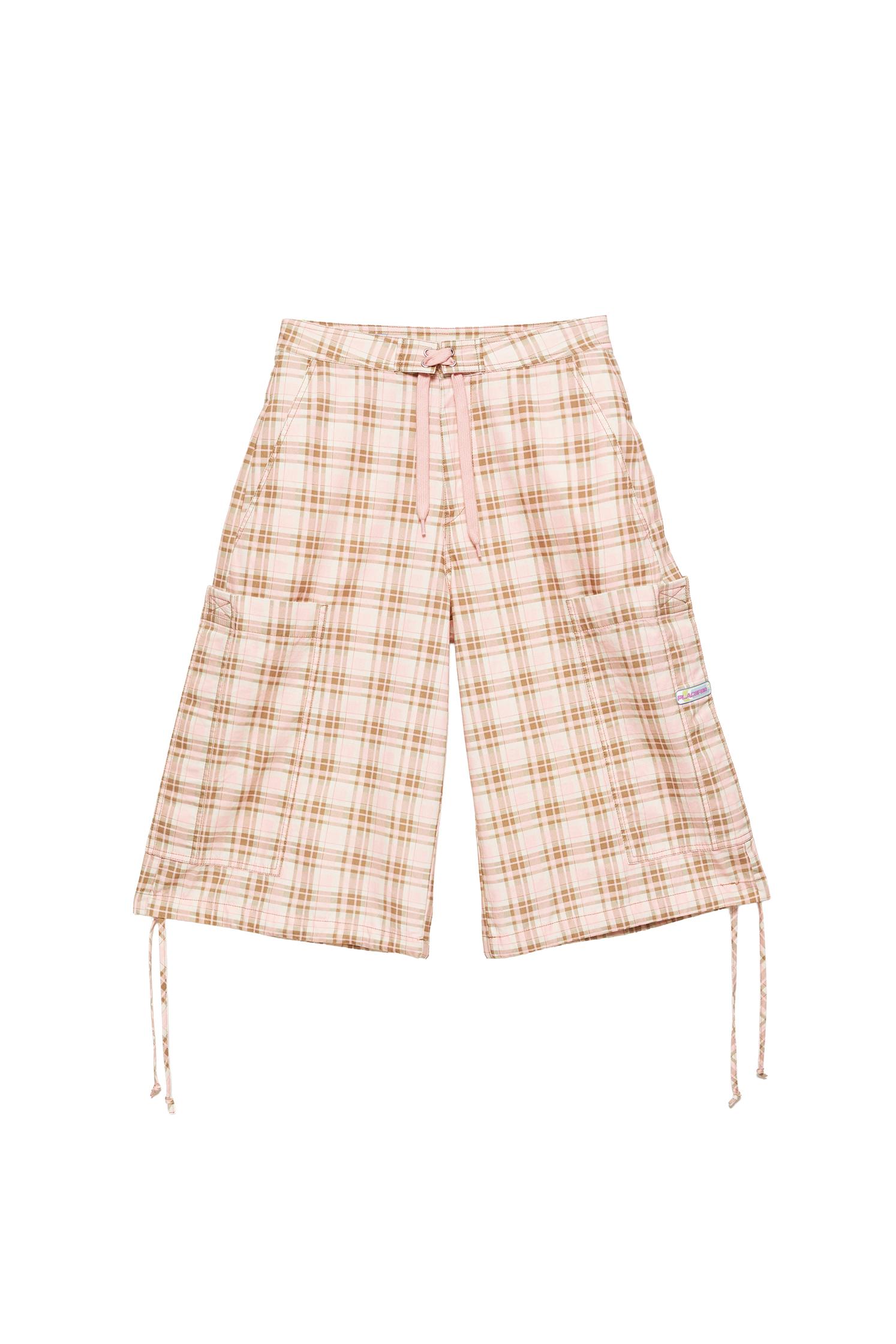 Pleasures x STWD checked cargo Bermuda shorts — Pink