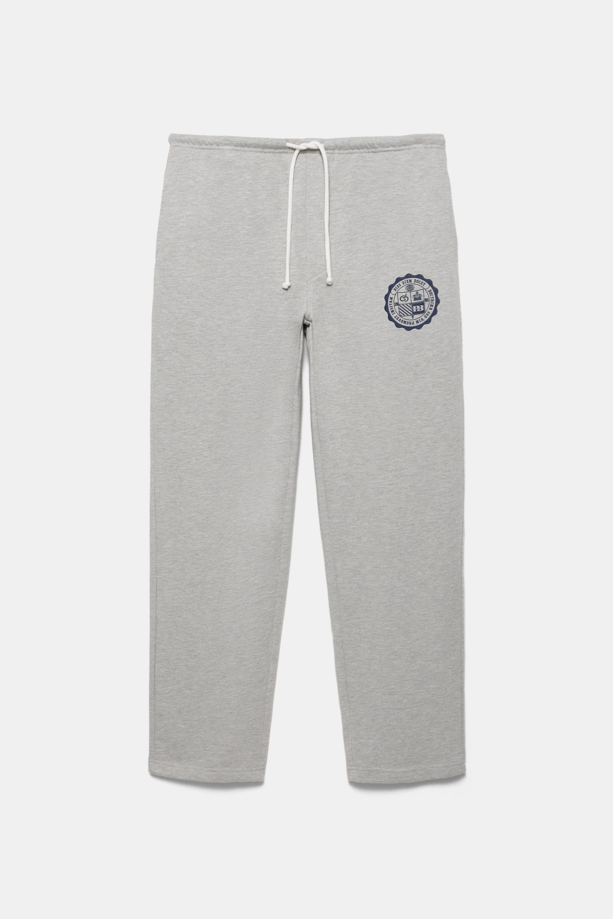 Varsity jogger trousers — Grey marl