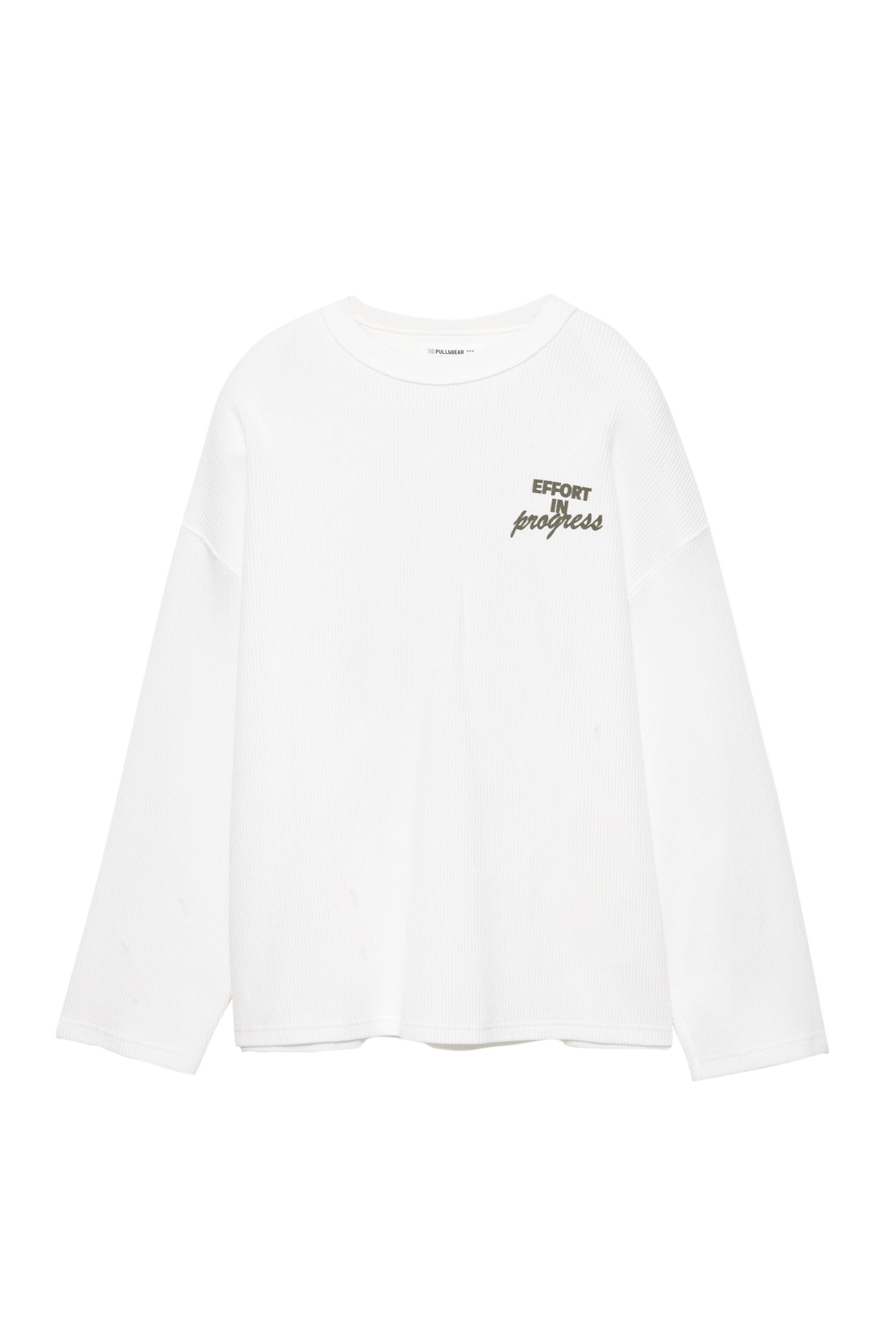 Uzun kollu yazılı tişört