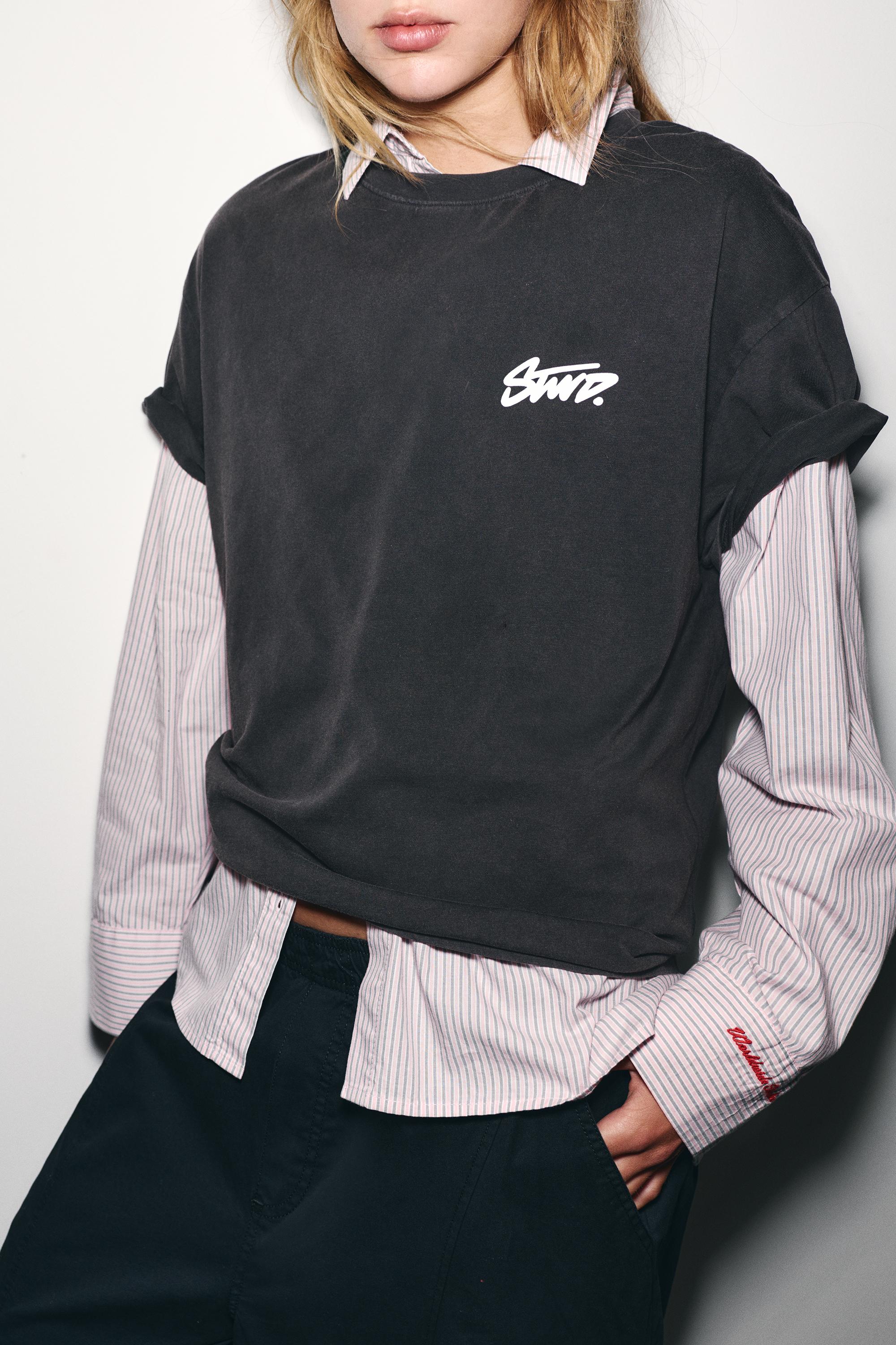 Pull&Bear STWD numara baskılı tişört görsel 7