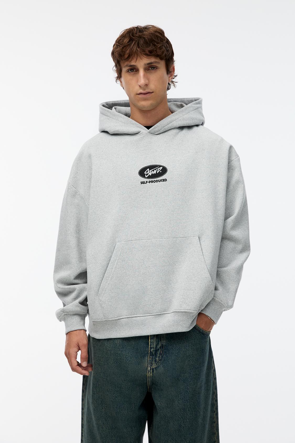Sudadera Gris Stwd Sweat à Capuche STWD Citrons Pull&bear