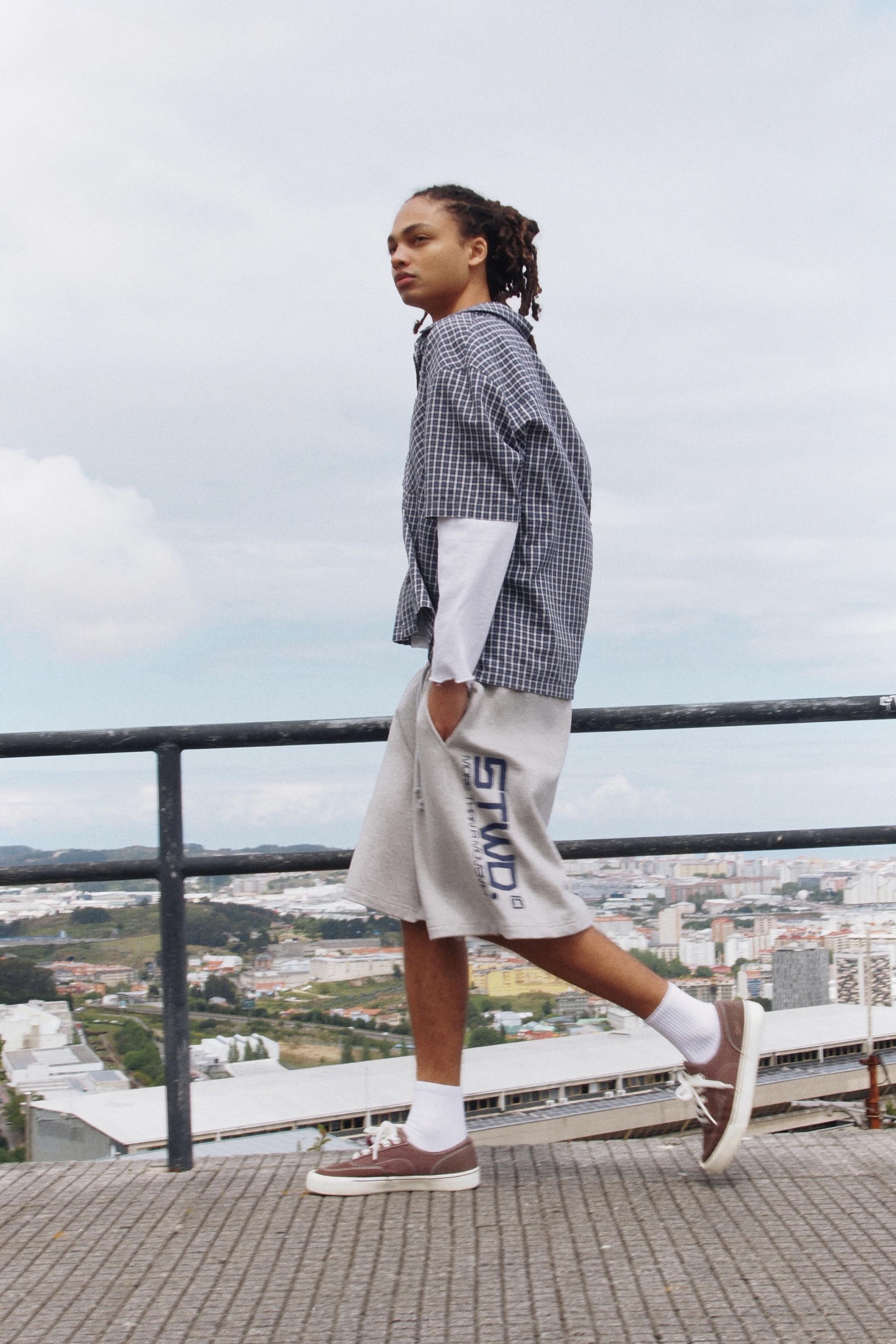 STWD sports Bermuda shorts — Medium marl