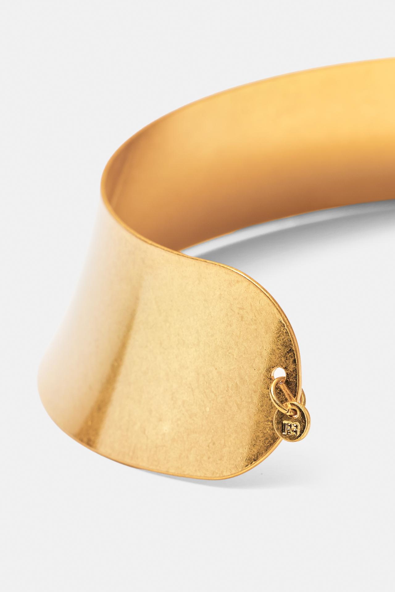 Wide smooth choker — Gold