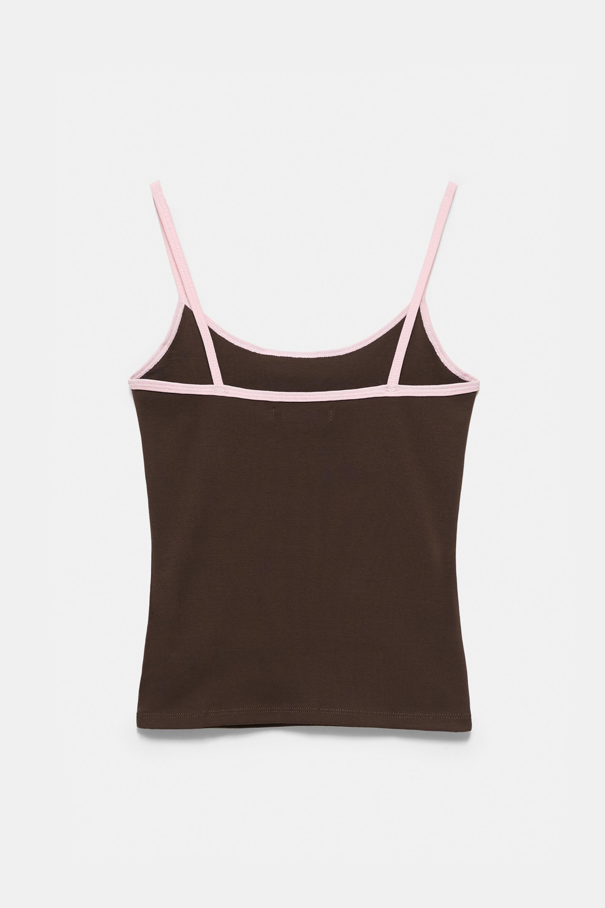 Thin strap top — Brown
