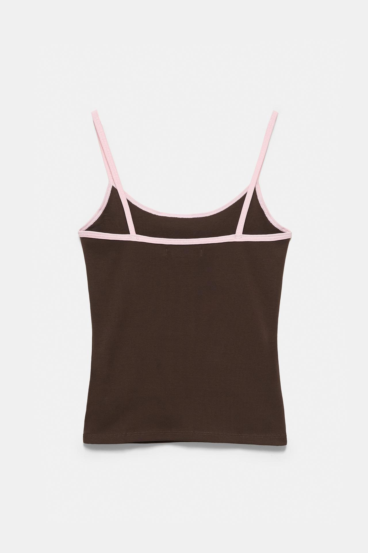Thin strap top — Brown