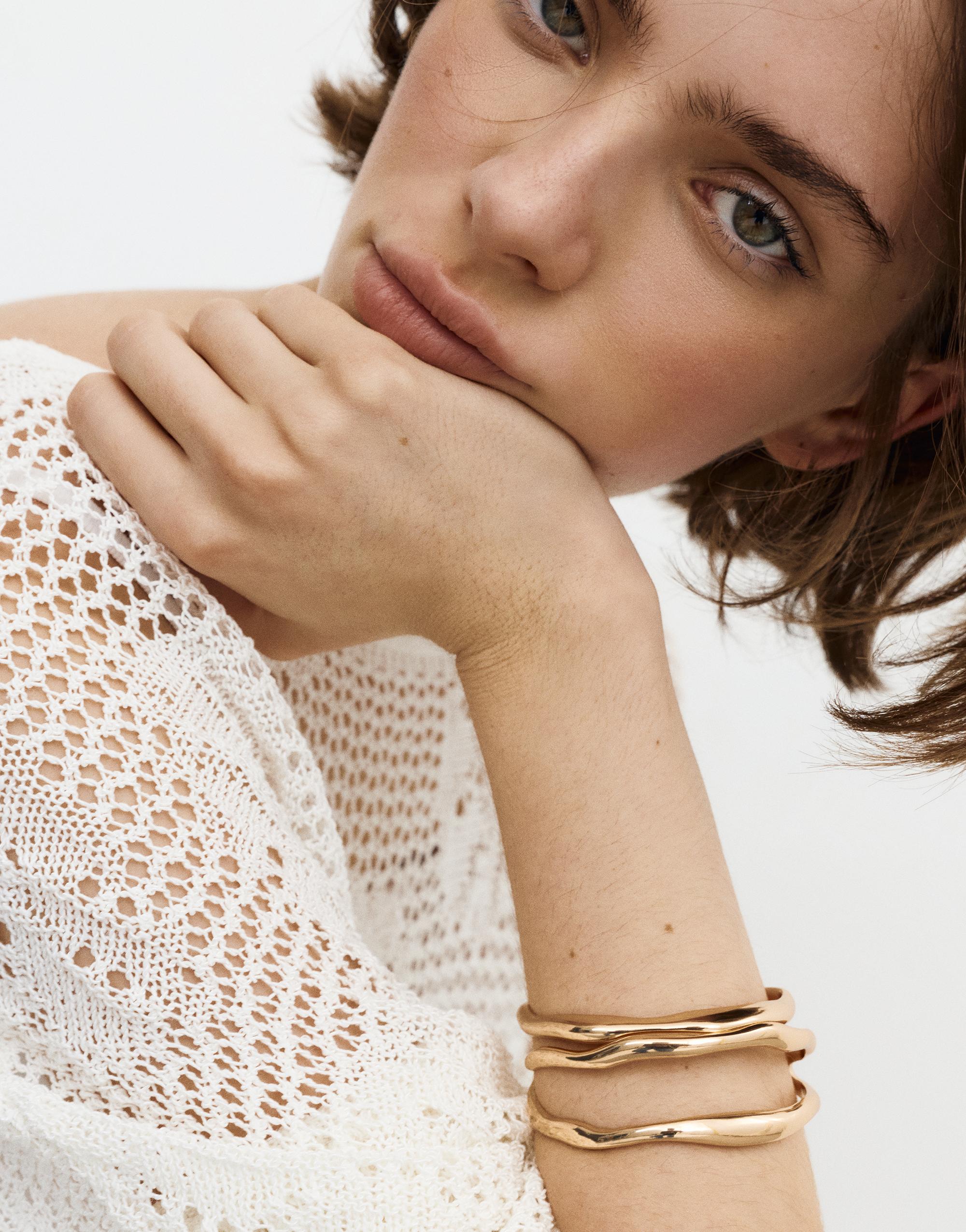 Pack of 2 wave bracelets — Gold