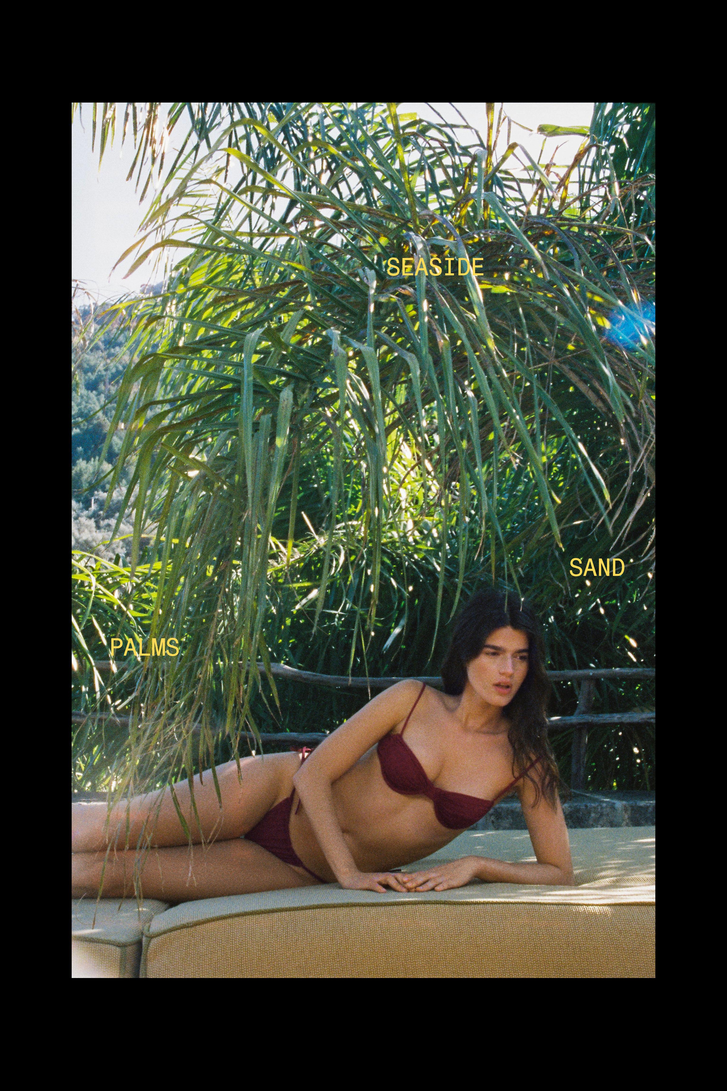 Drape detaylı balkonet bikini üstü - Görsel 13