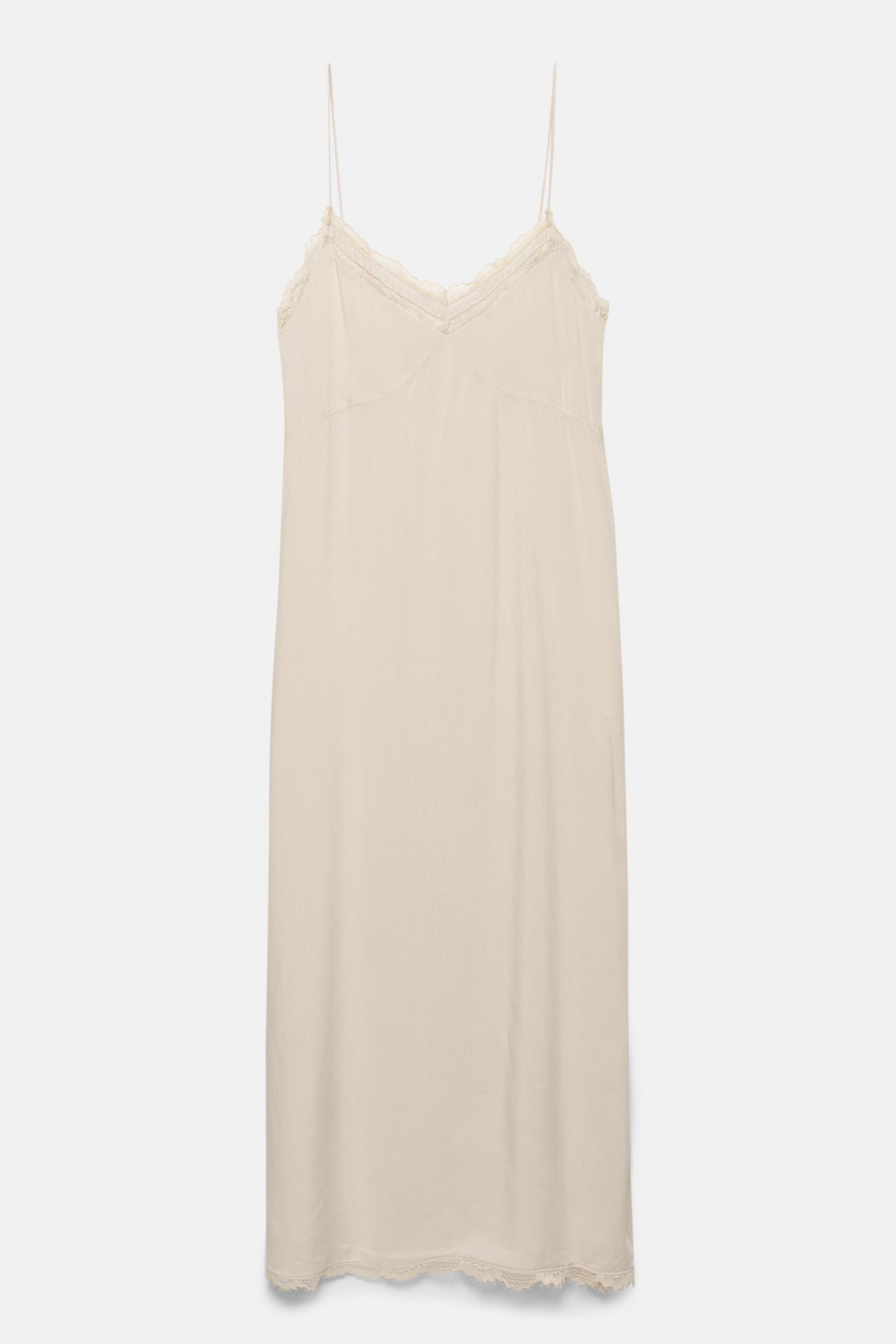 Camisole midi dress — Beige