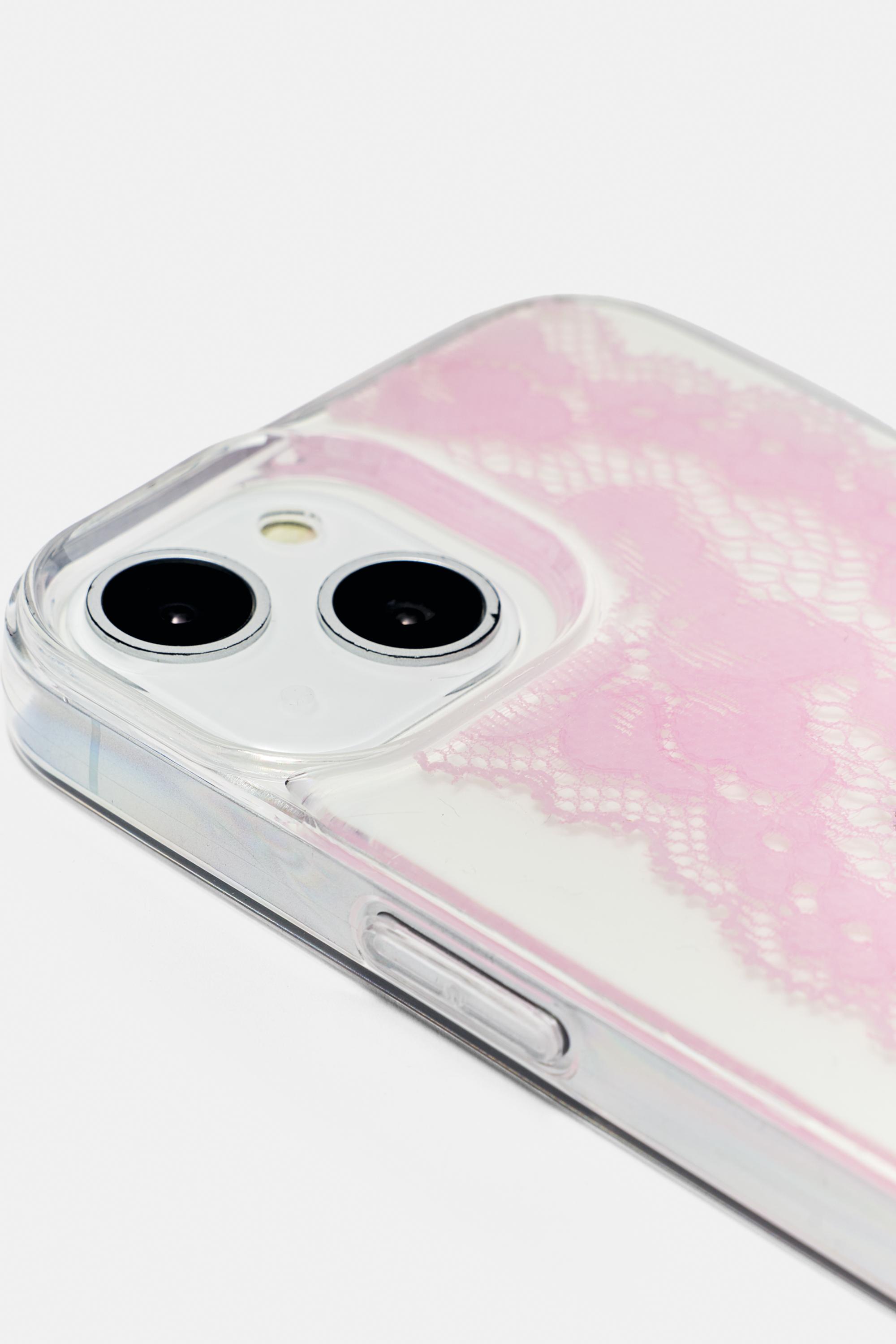 Lace iPhone case — Pink