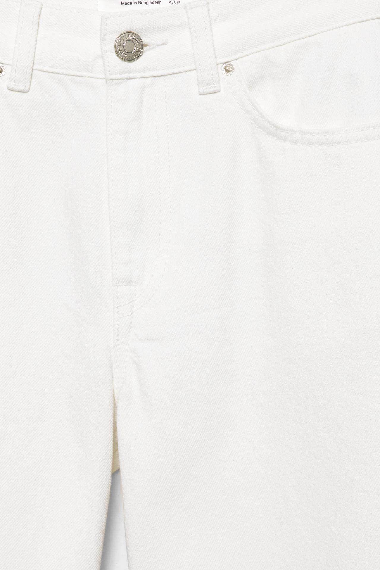 High-waist wide straight-leg jeans — White-t