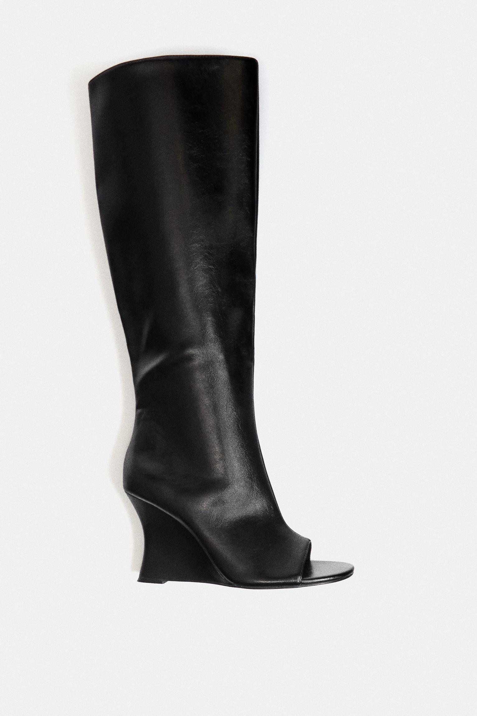 High wedge boots — Black