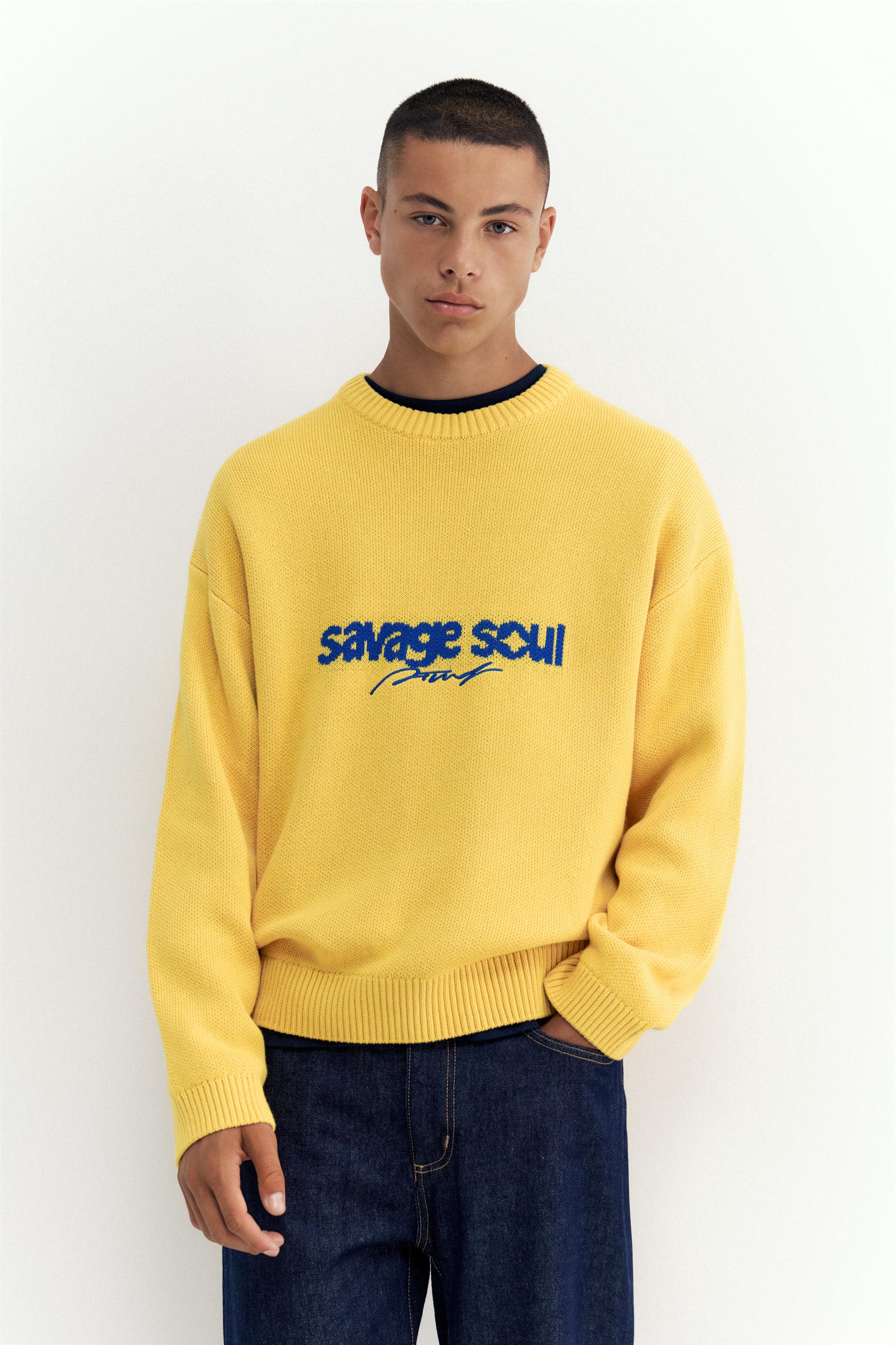 STWD graphic jumper — Yellow