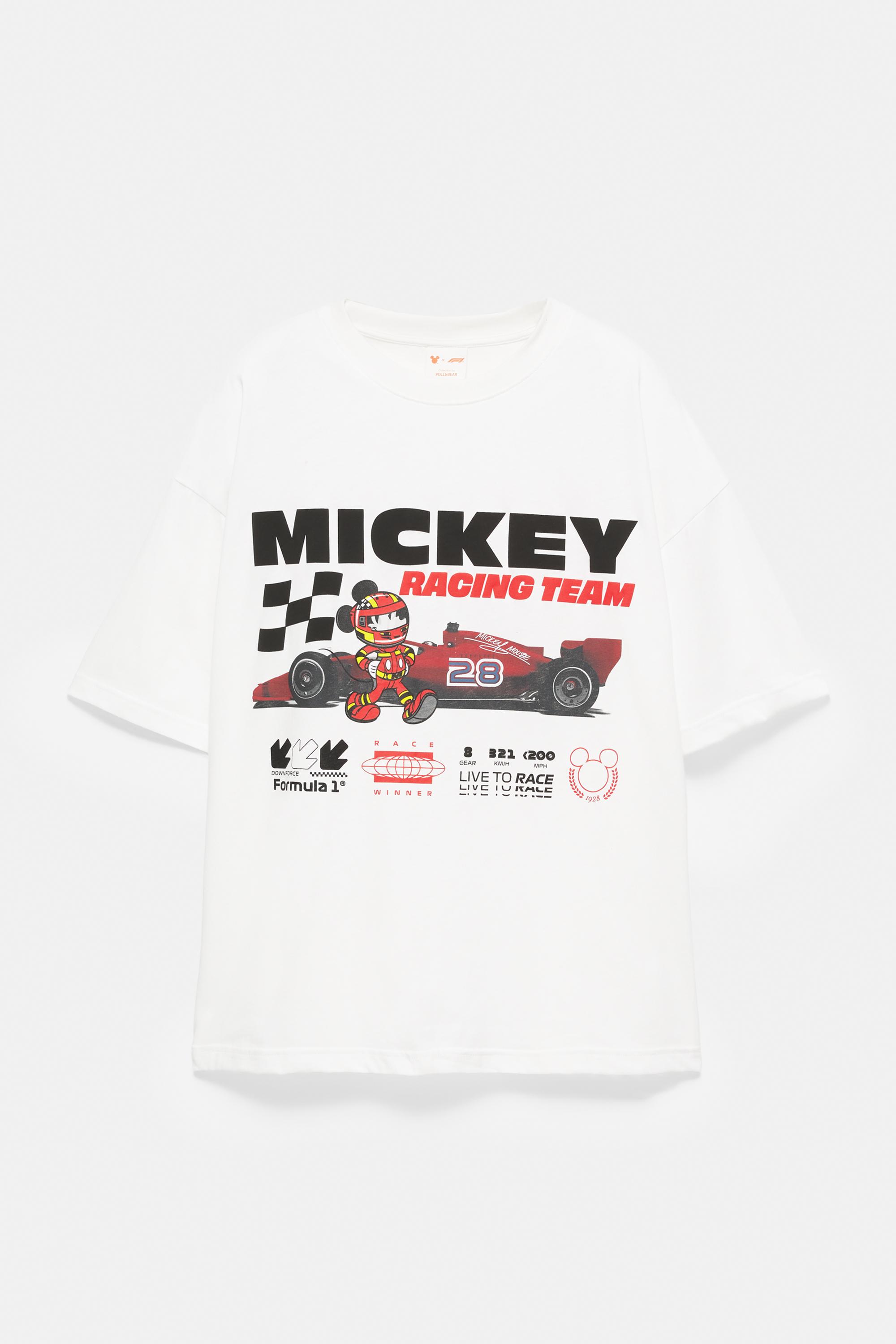 Pull&Bear Disney x F1 Mickey Racing Team tişört görsel 3