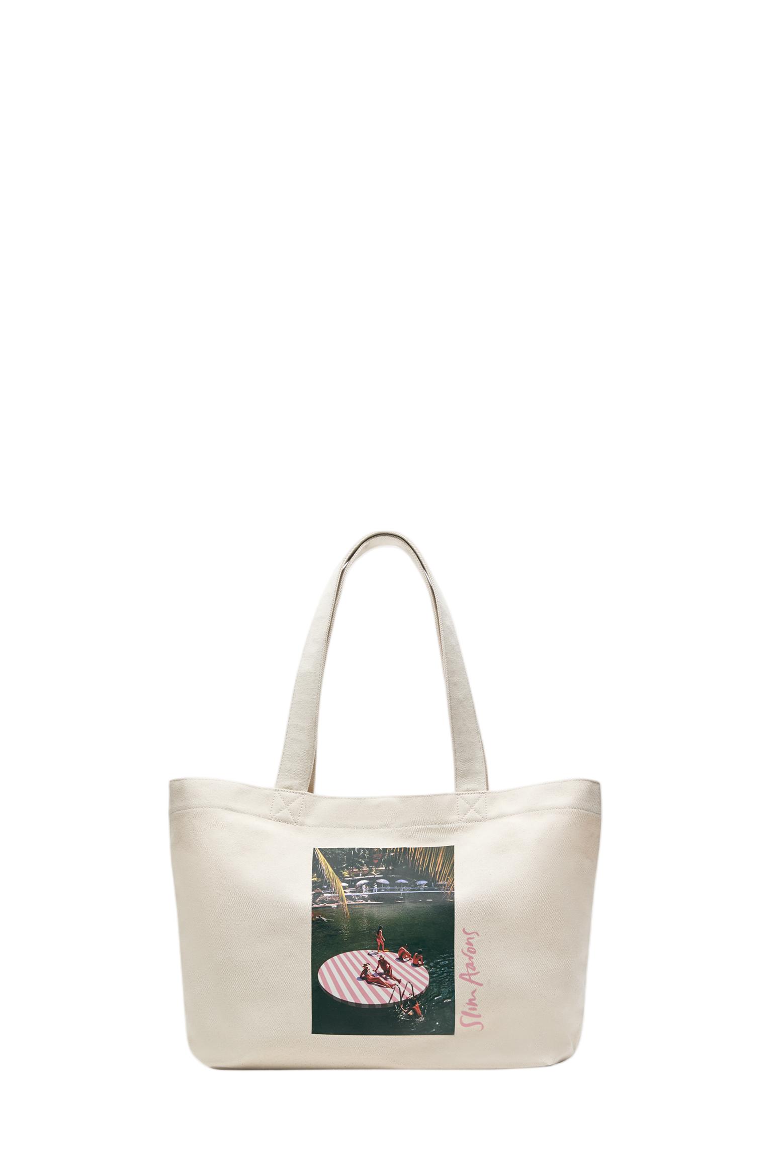 Slim Aarons tote bag — Ecru