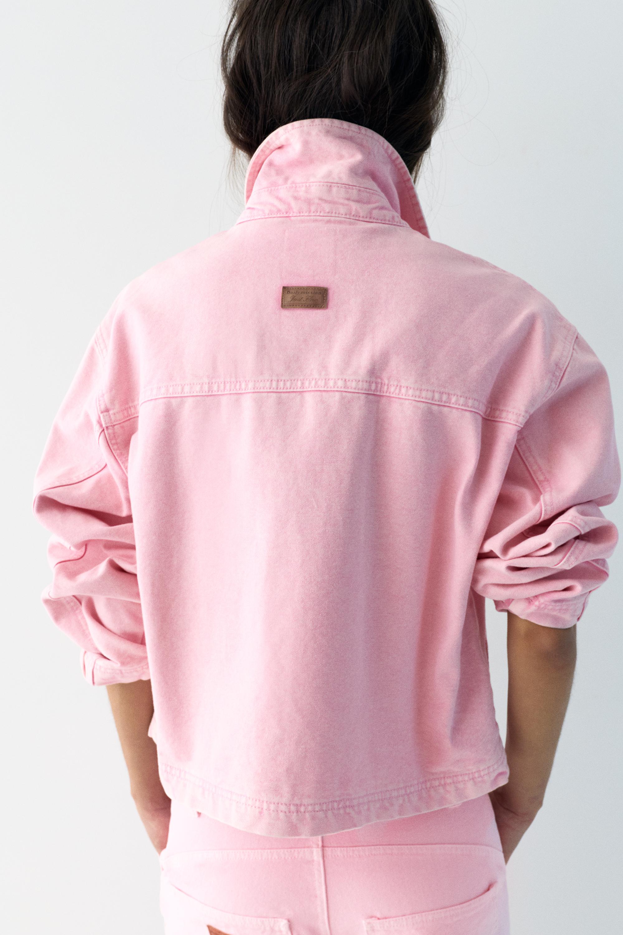 Pembe utility ceket - Görsel 9