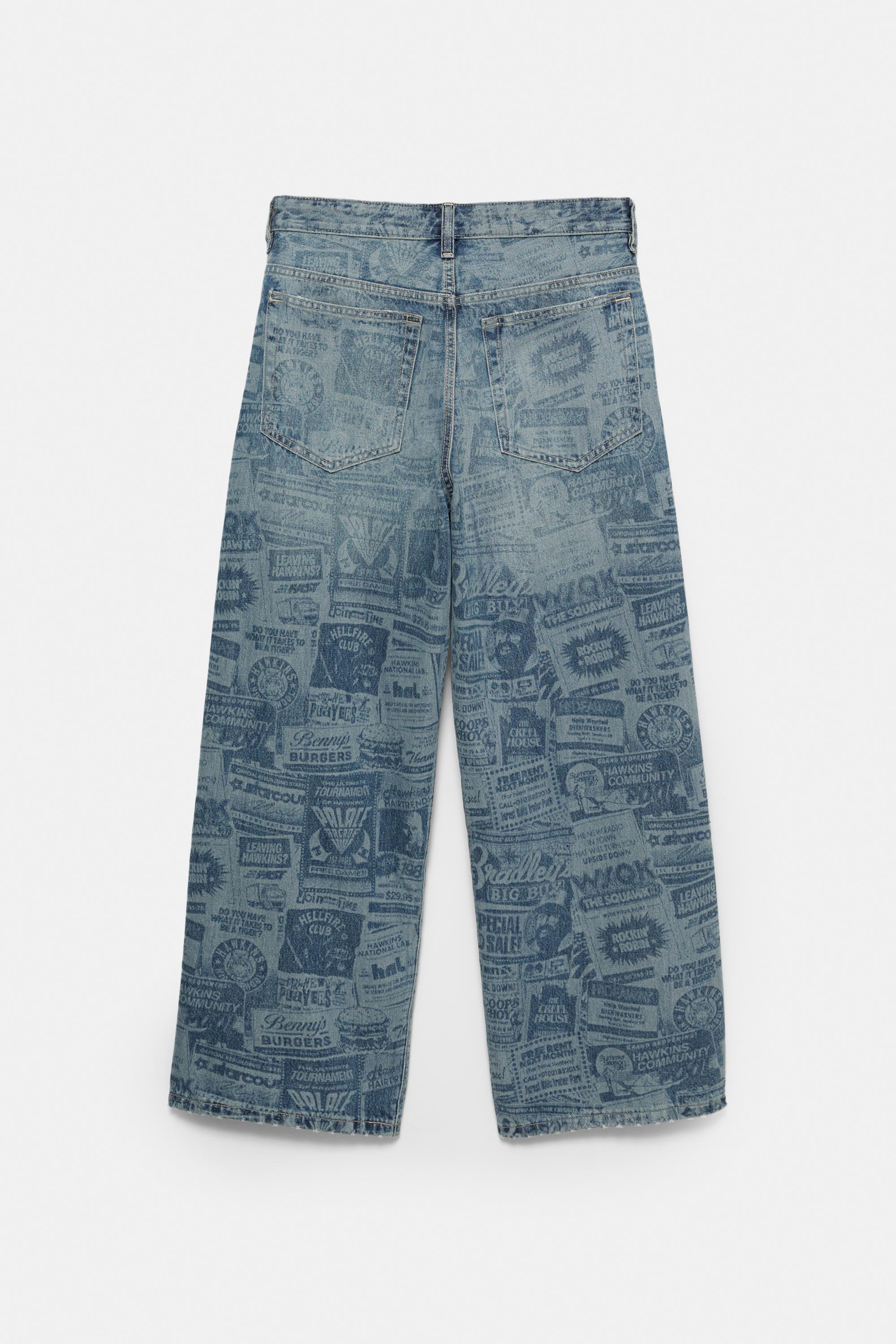 Stranger Things wide-leg jeans — Medium blue