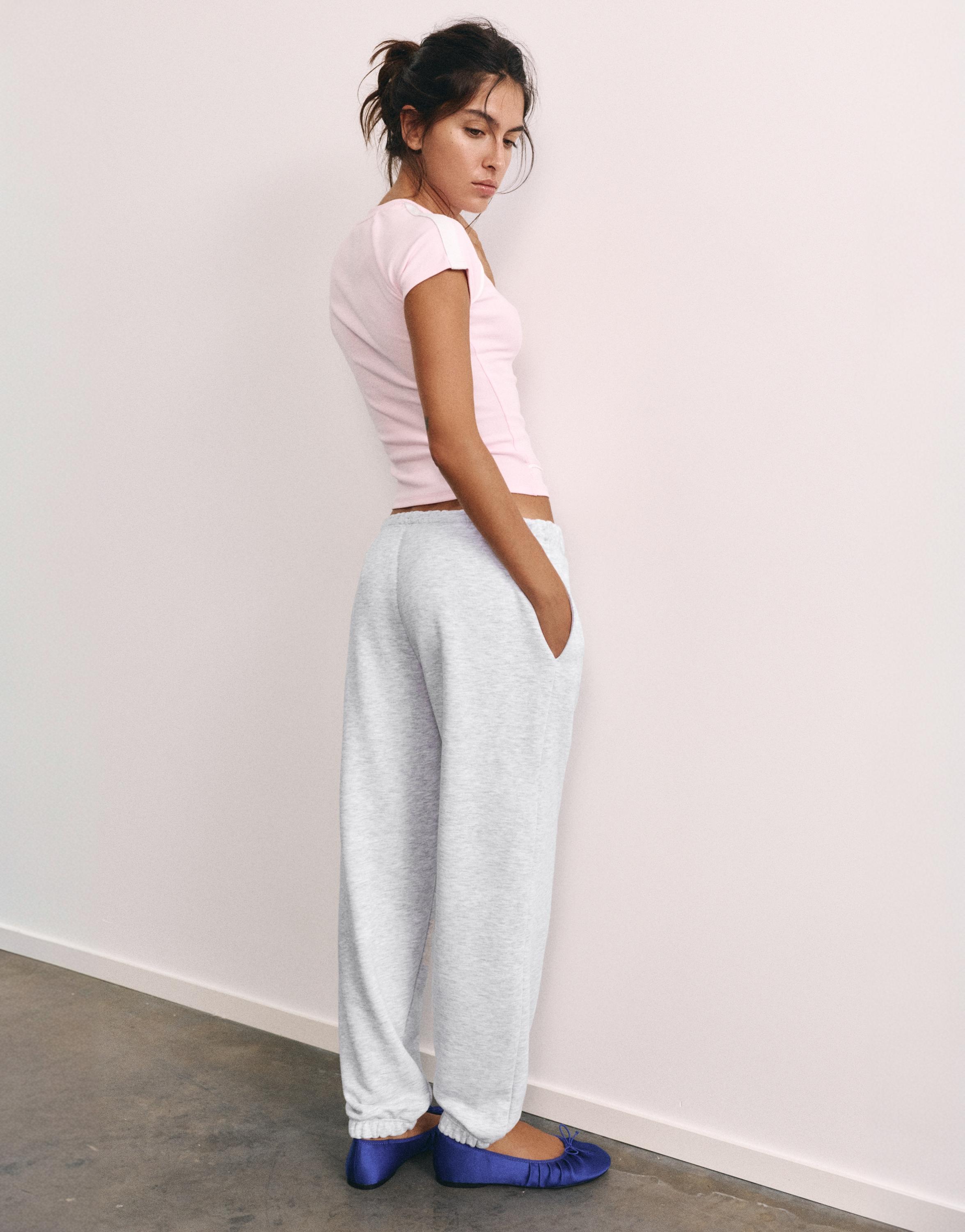 Basic jogger trousers — Grey marl