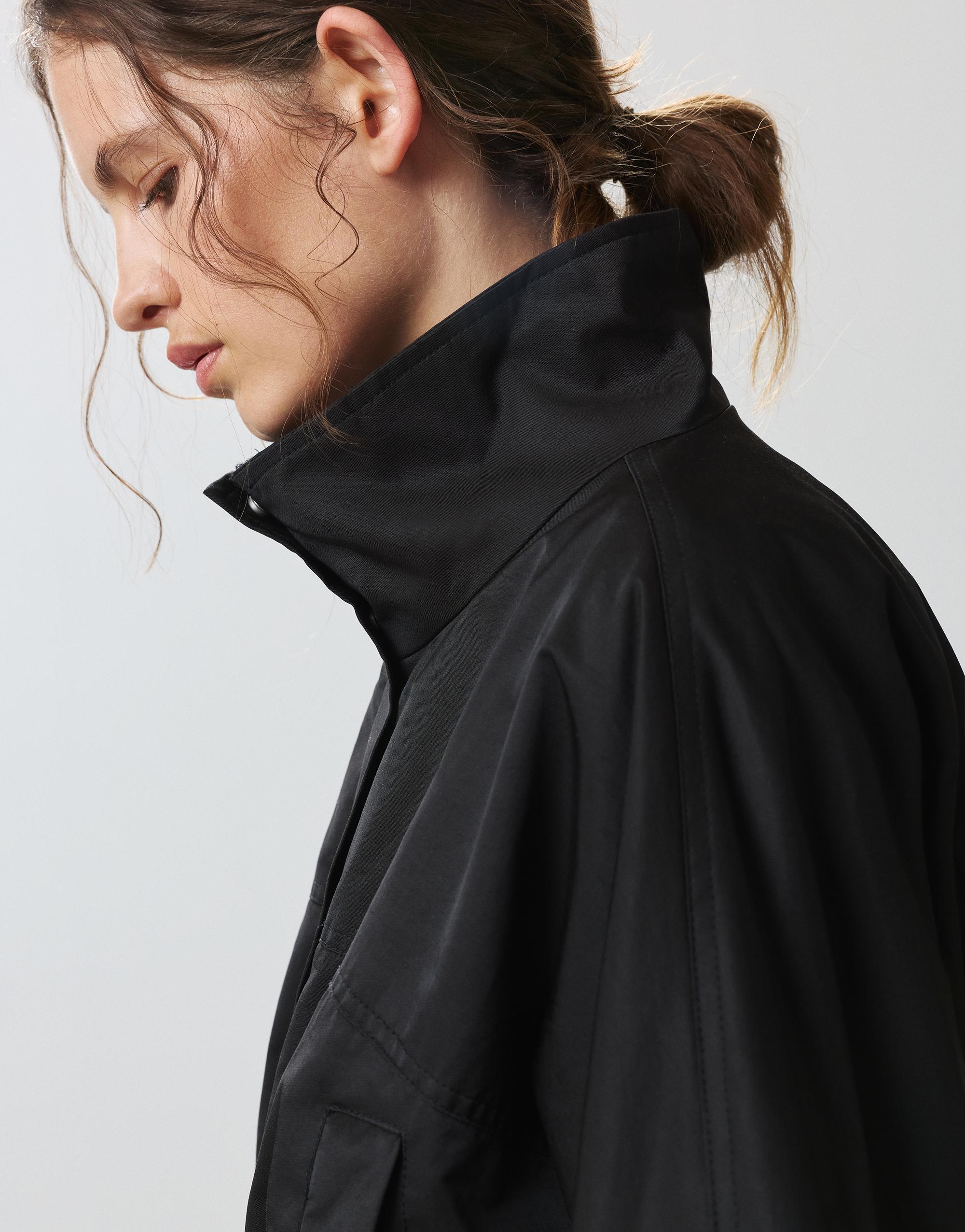 Gathered waist jacket — Black