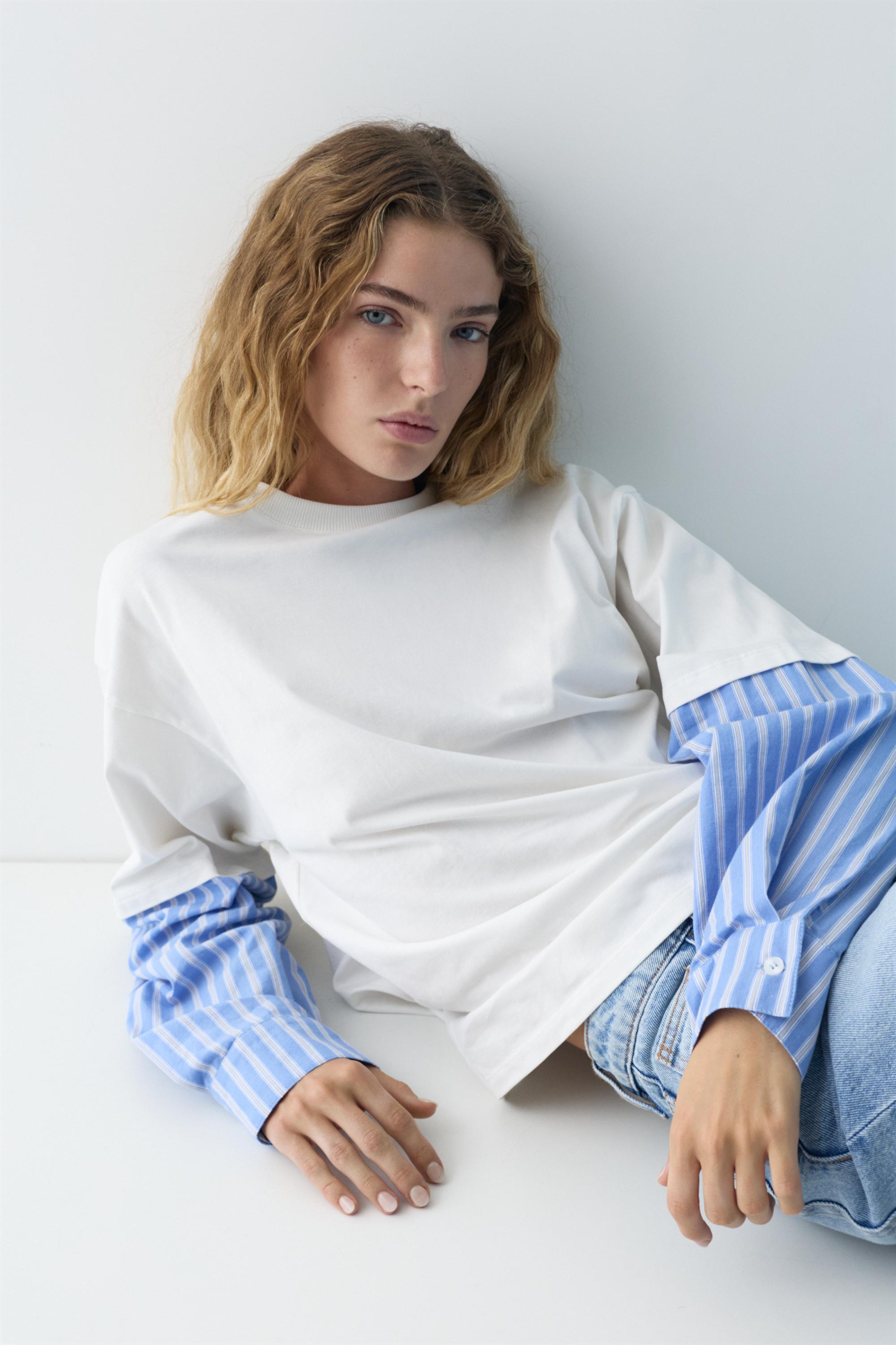 Double sleeve shirt T-shirt — Sand