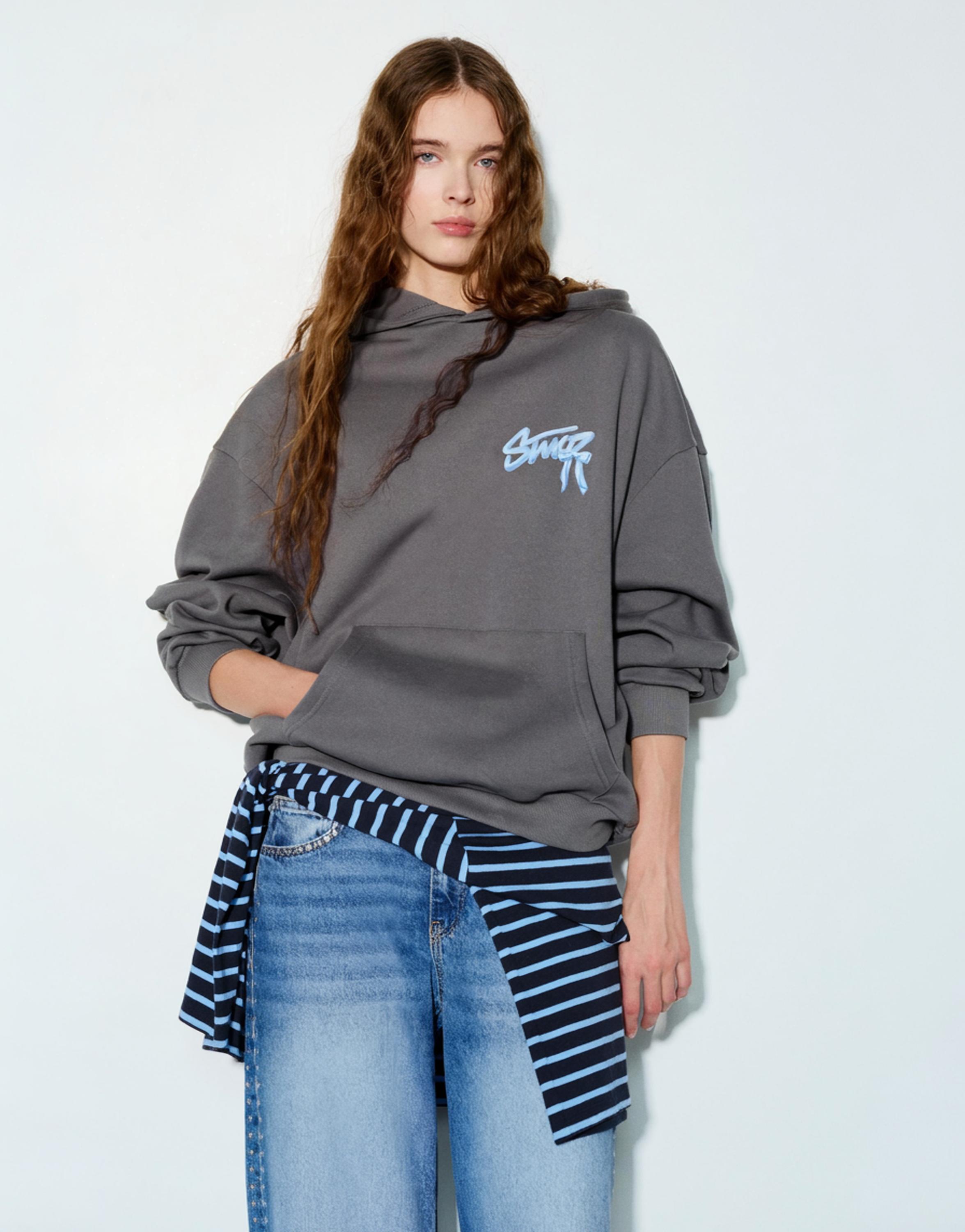 STWD fiyonk kapüşonlu sweatshirt - Görsel 24