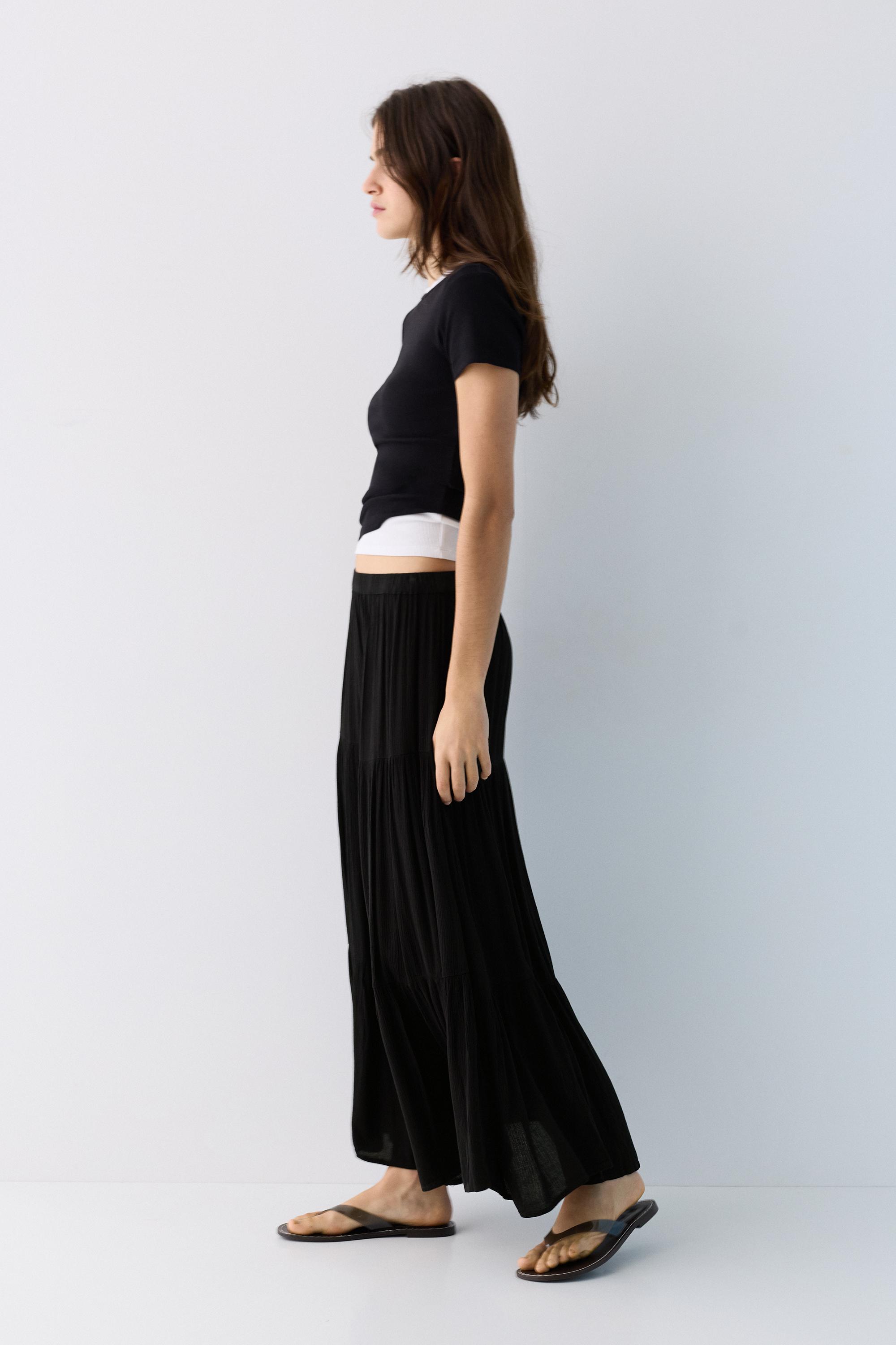 Panel detaylı midi etek - Görsel 101