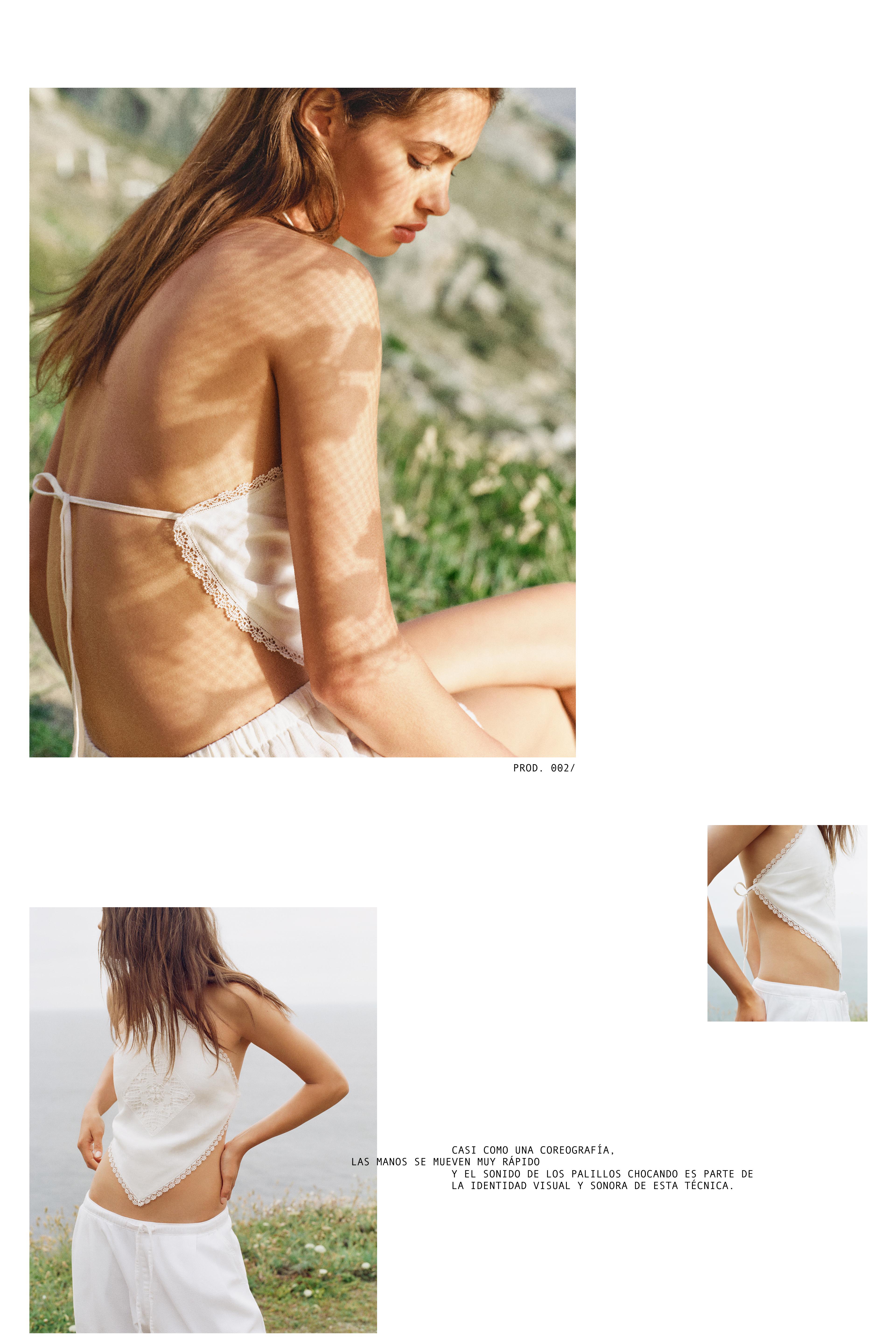 Encaixe de Camariñas x Pull&Bear halter top — Off white