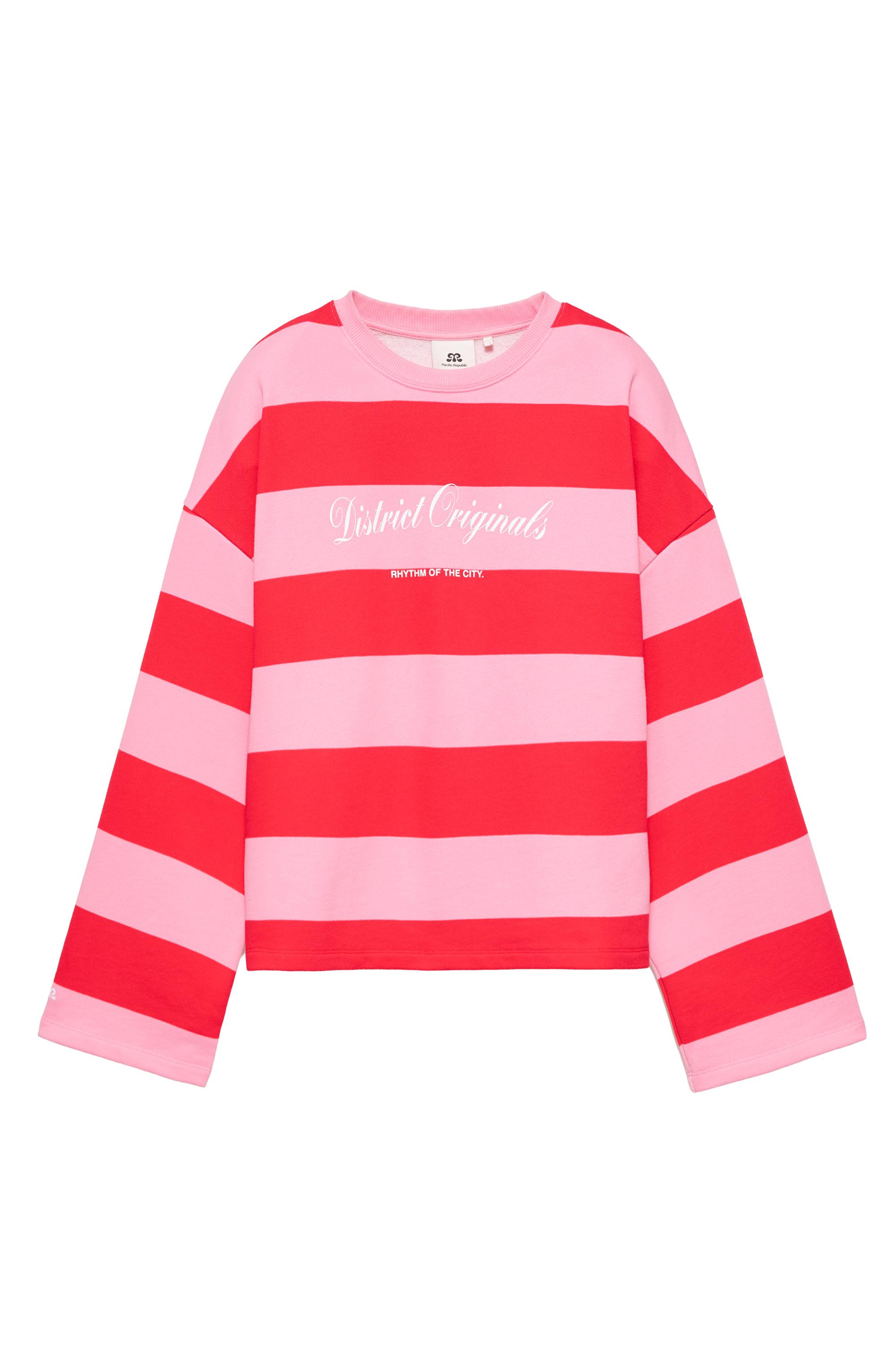 Oversize striped sweatshirt