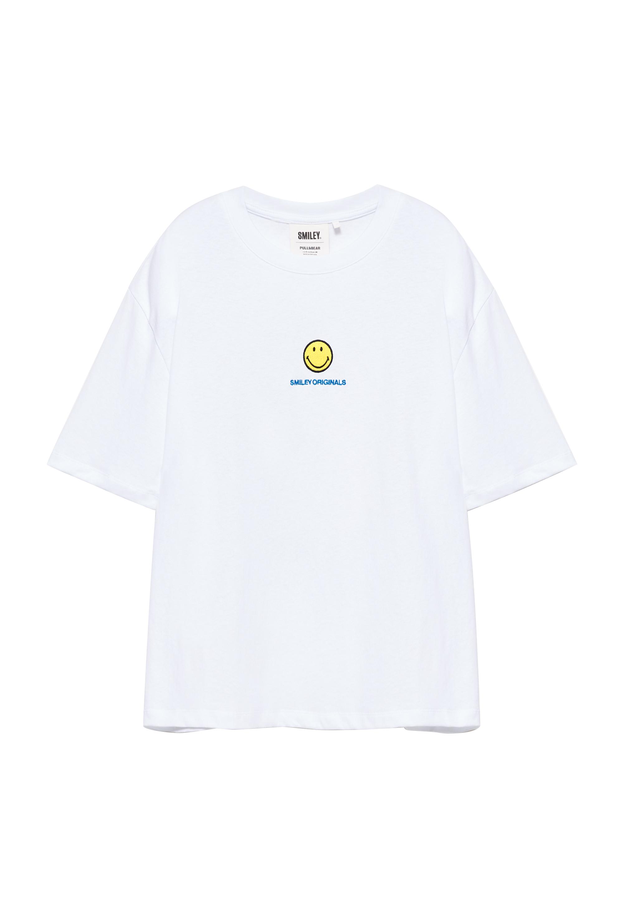 Smiley Yin Yang T-shirt — White