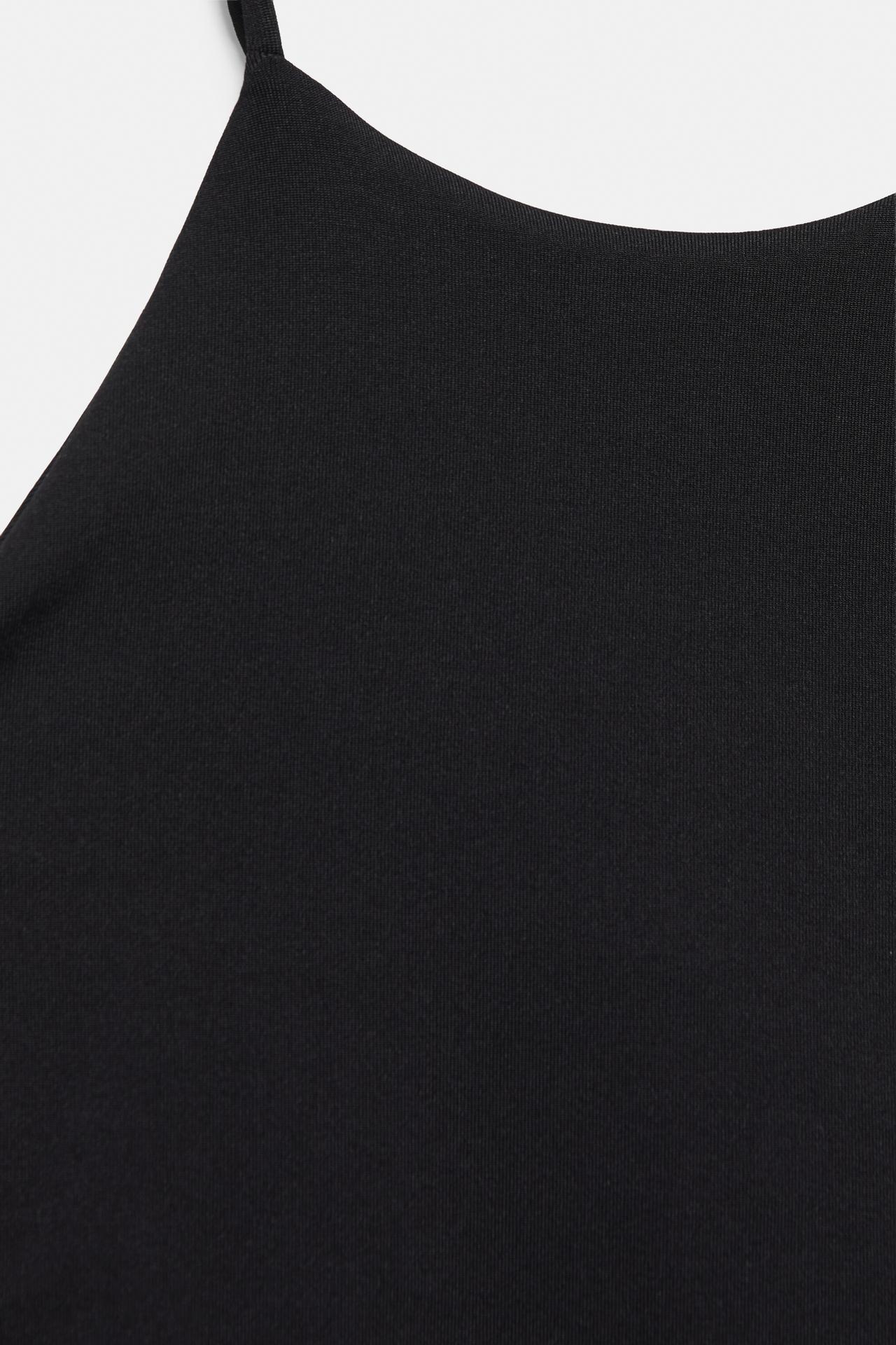 Halter strappy bodysuit — Black