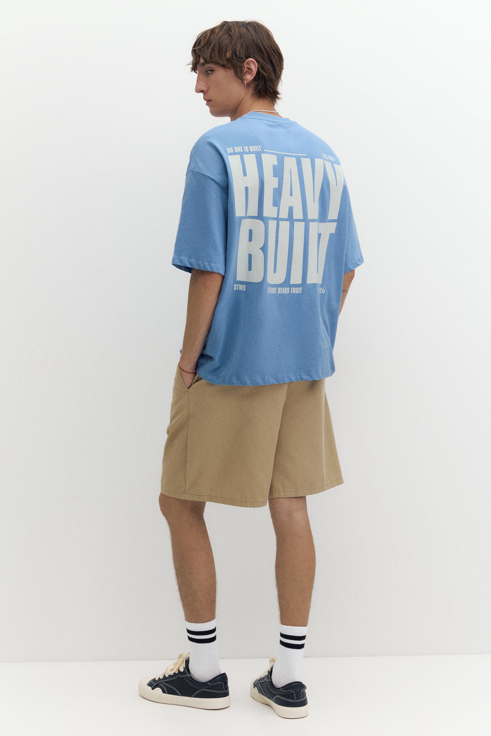 STWD boxy text T-shirt — Sky blue