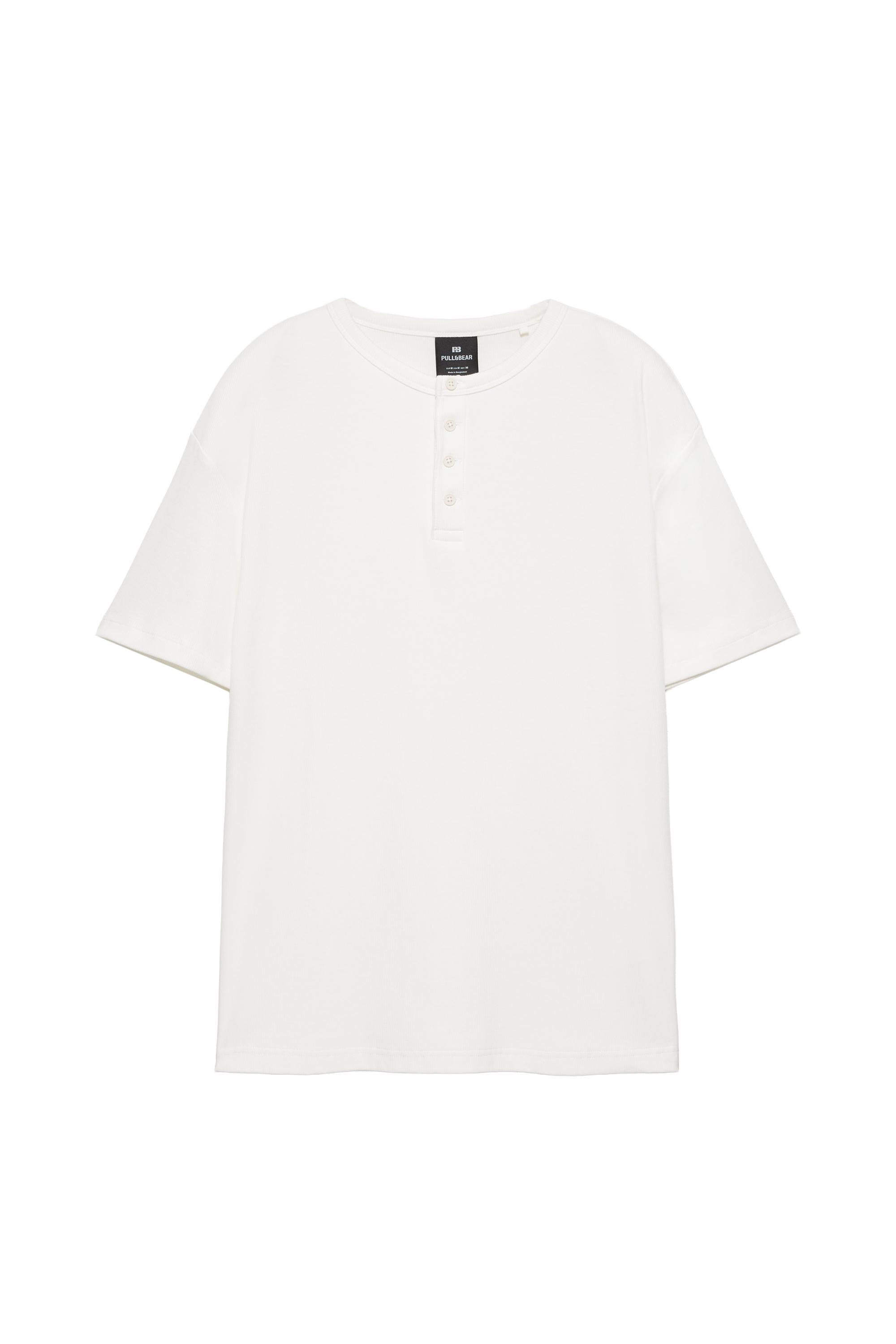Henley yaka slim fit tişört - Görsel 4