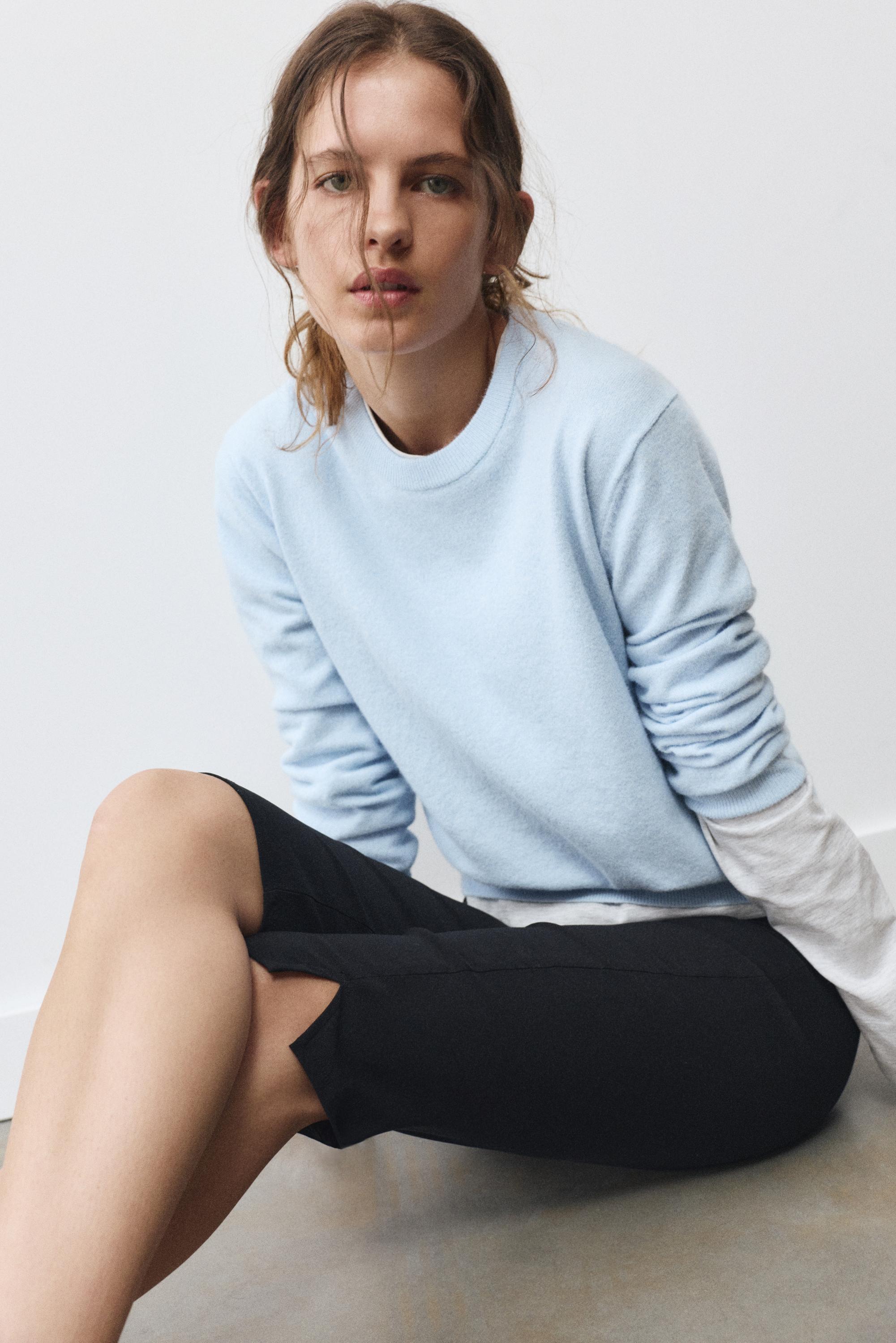 Soft knit jumper — Pale sky blue