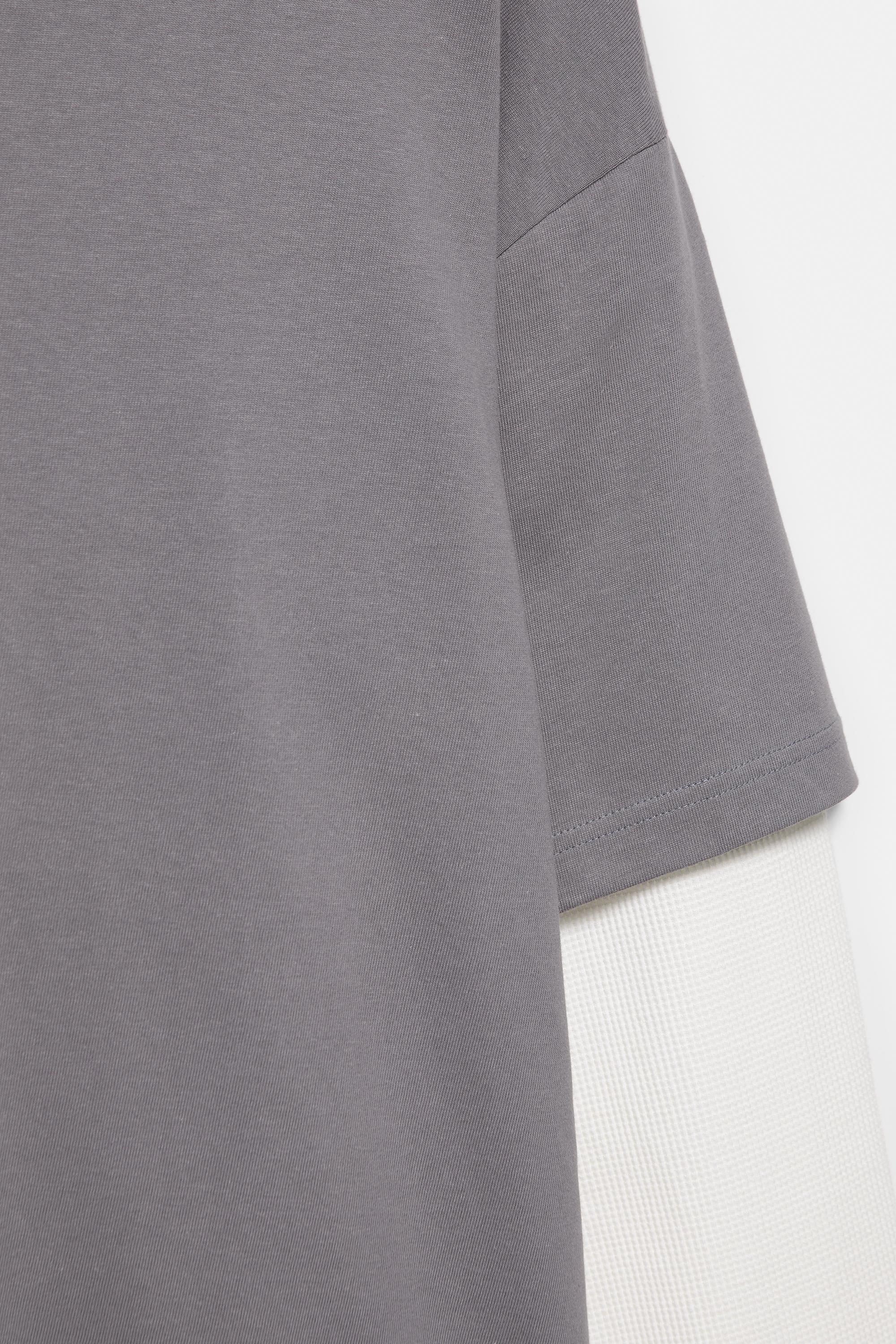 Double-layer long sleeve T-shirt — Anthracite grey