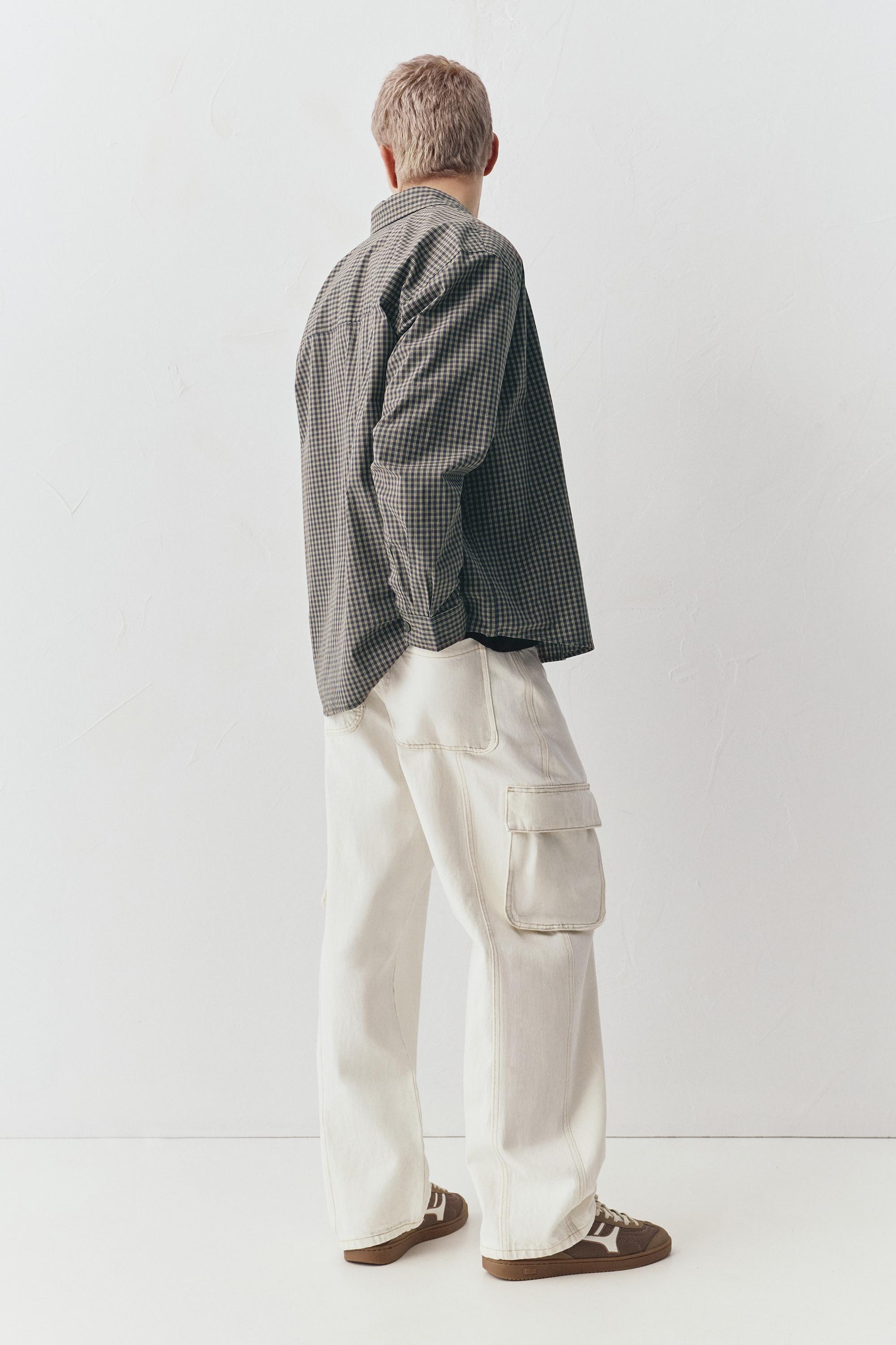 Long sleeve check shirt — Green