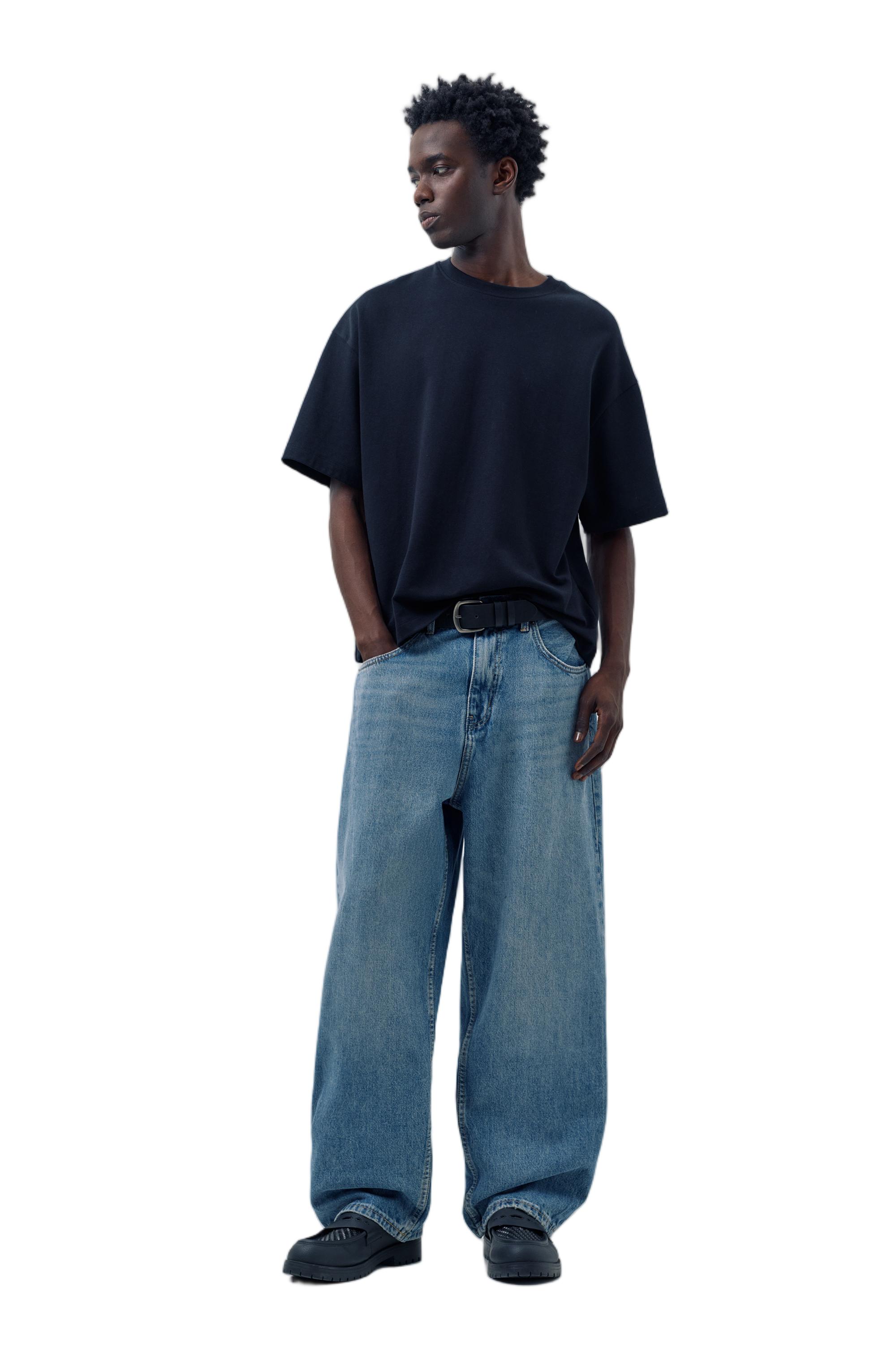 Relaxed fit baggy jeans — Medium blue